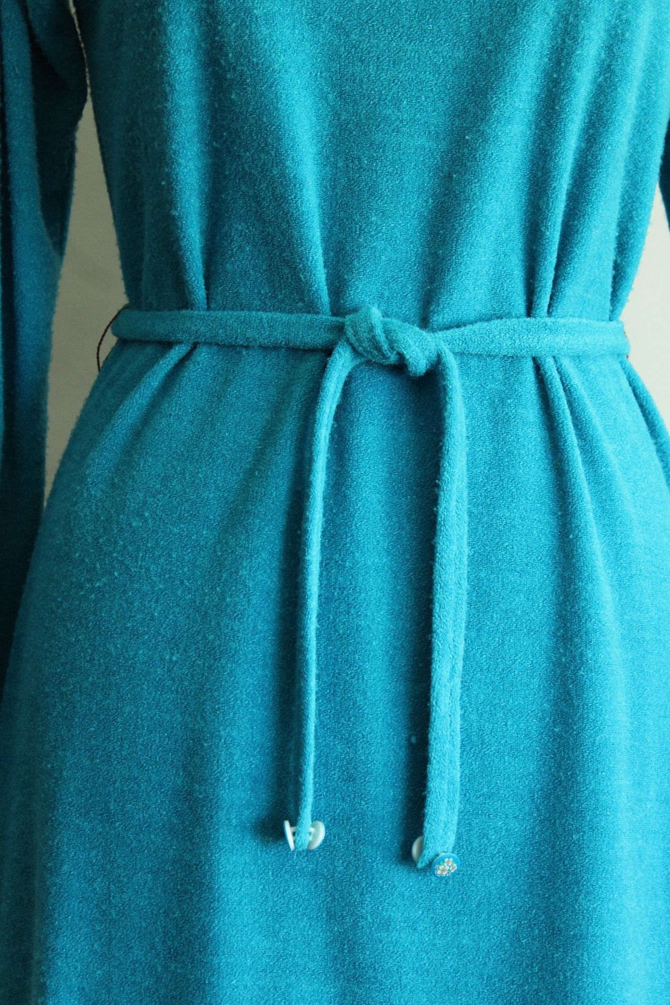 Vintage Vintage 1970s 1980s Dress with Belt, Jonathan Logan Blue Ter Size M / US 6-8 / IT 42-44 - 6 Thumbnail