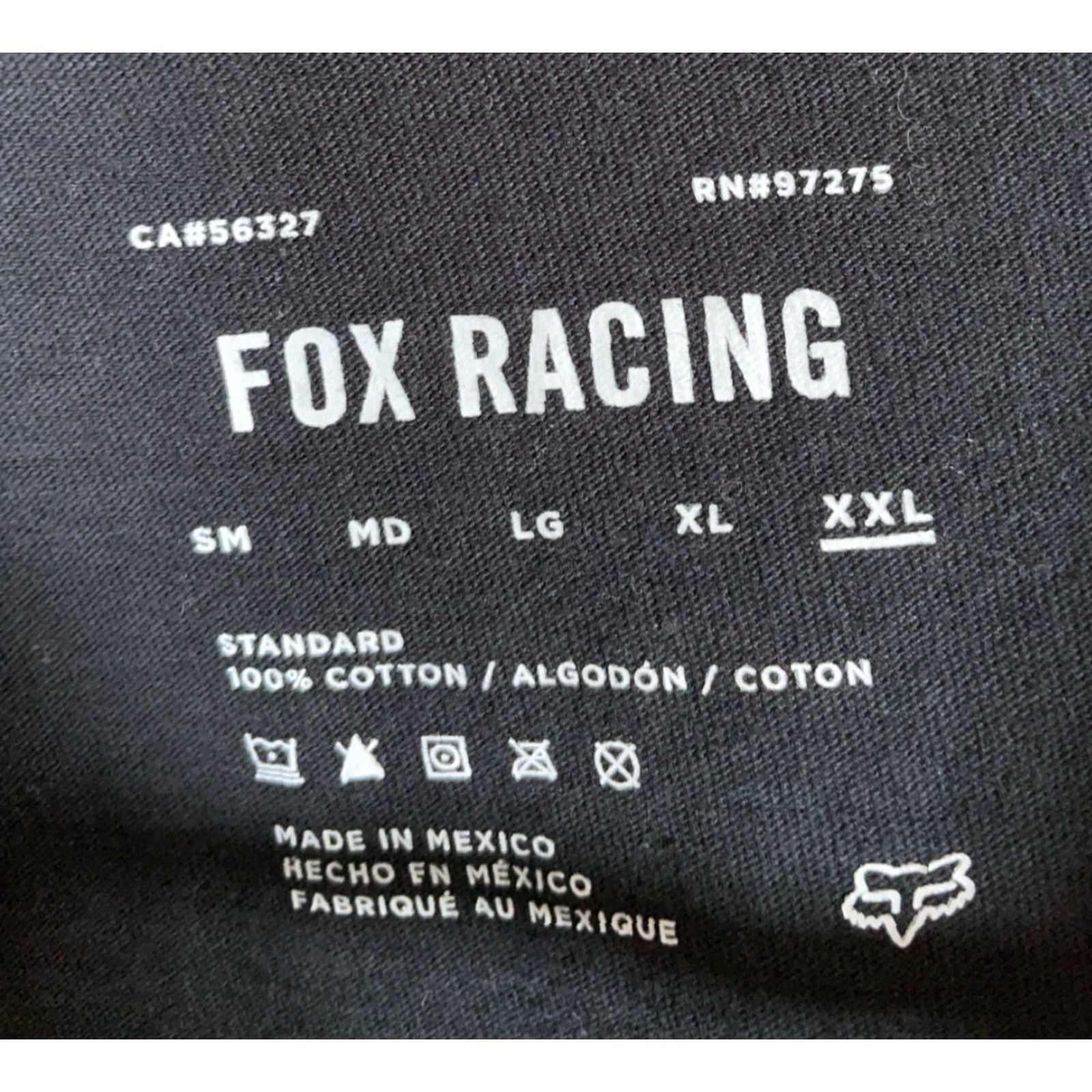 Fox Racing Fox Racing T-Shirt Black XL Honda Logo Graphic Print Short Sleeve Crew Neck Mens Size US XL / EU 56 / 4 - 3 Thumbnail