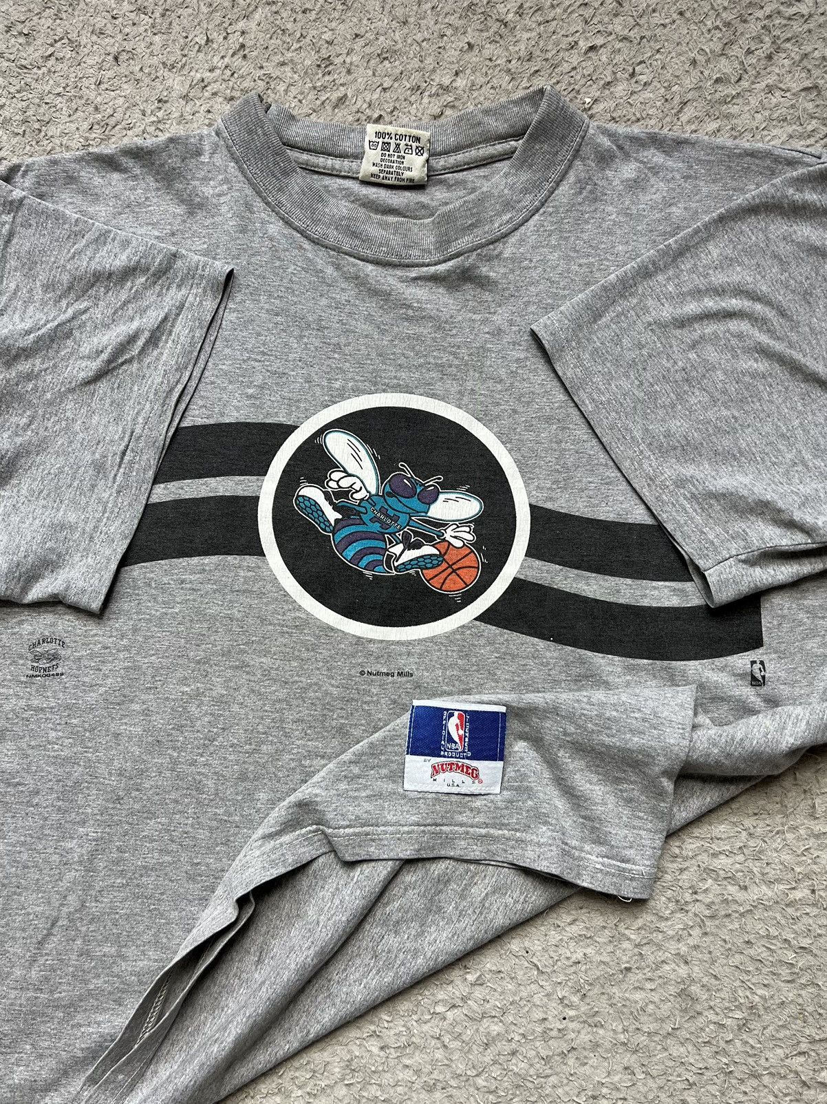 Tshirt Nutmeg Charlotte Hornets NBA Vintage 90's
