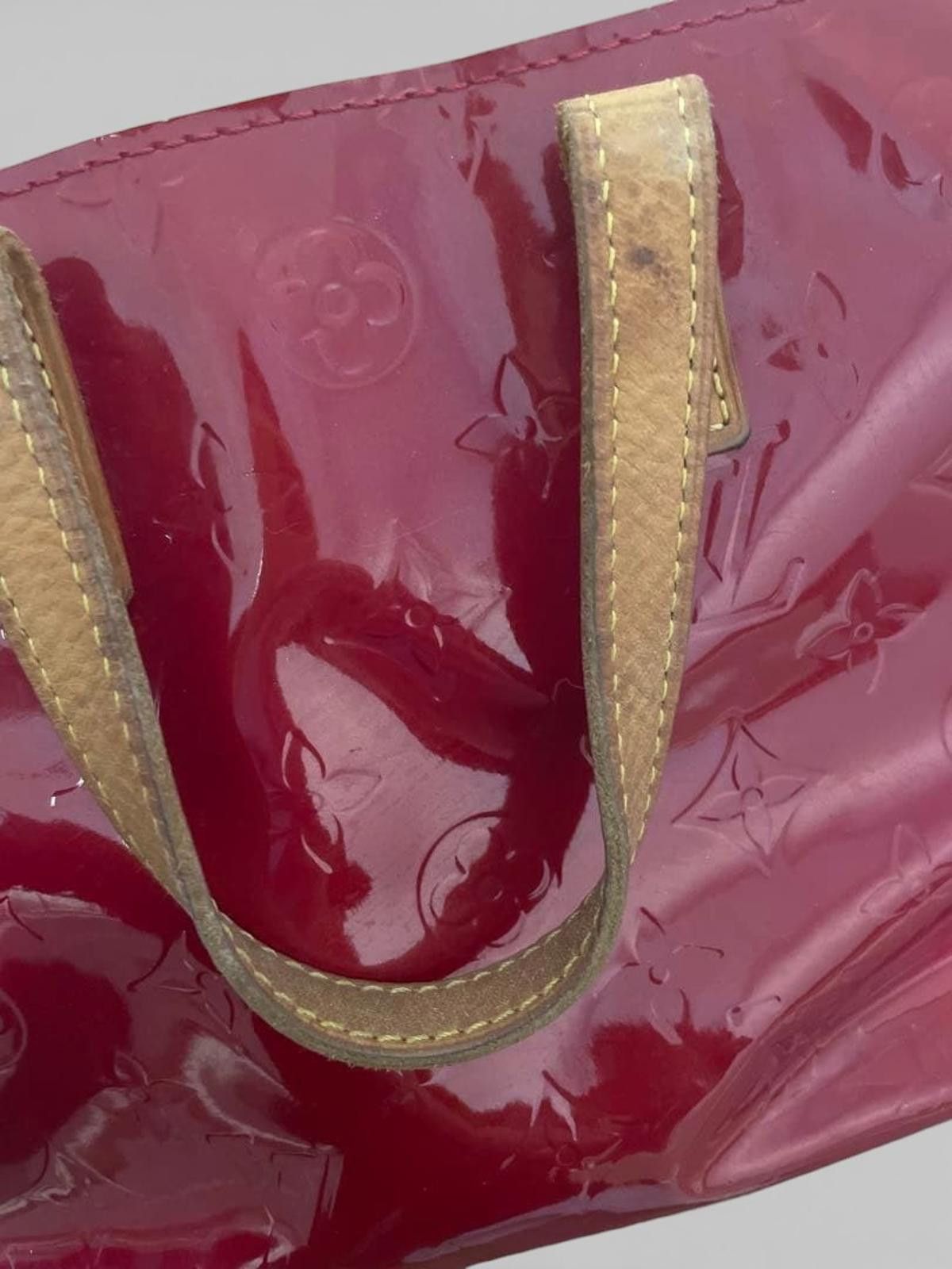 Louis Vuitton Louis Vuitton - Vernis Leather Red Tote Bag Size ONE SIZE - 7 Thumbnail