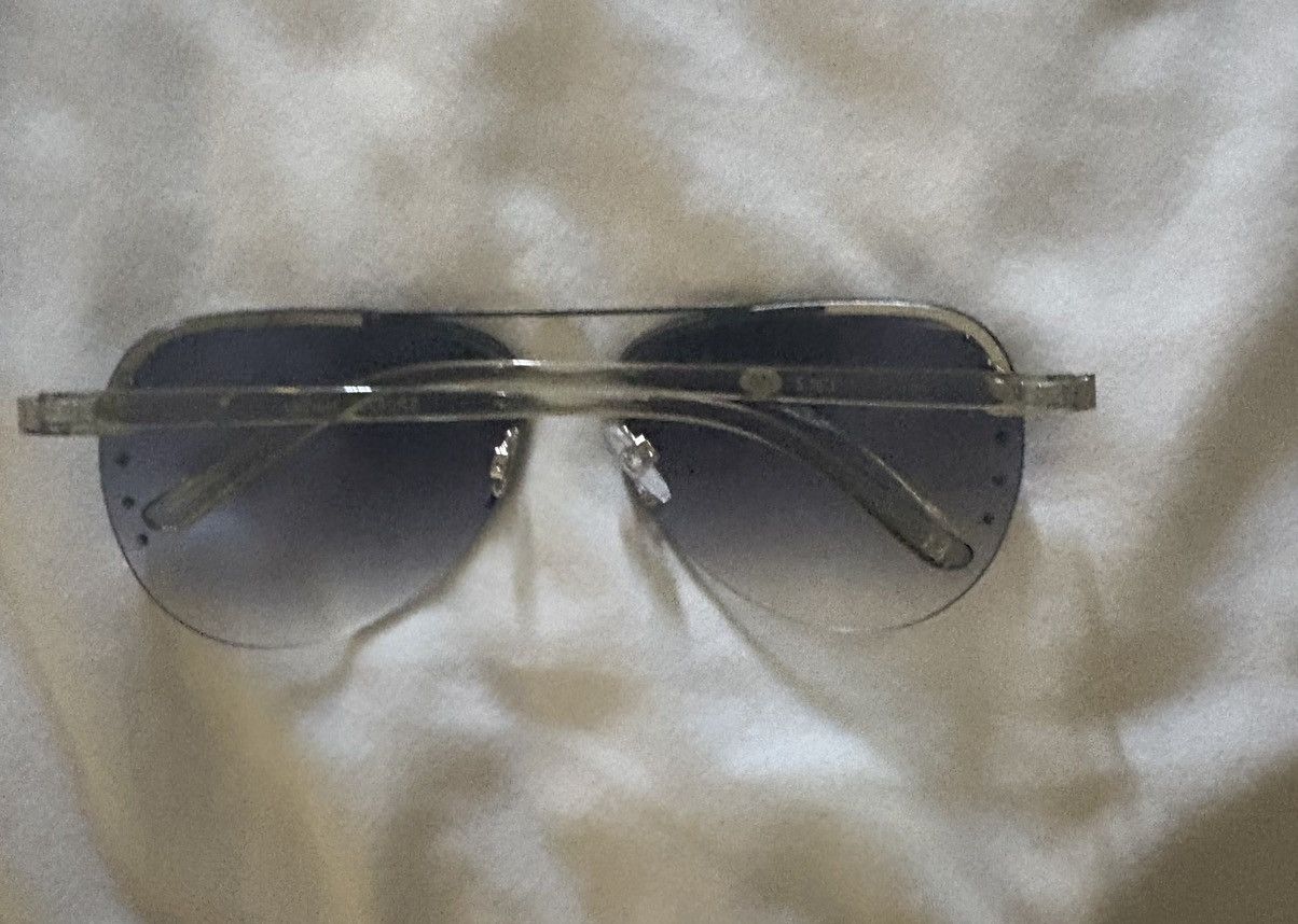 Other Women’s Diamond Stud Silver Metal Aviator Sunglasses Size ONE SIZE - 4 Thumbnail