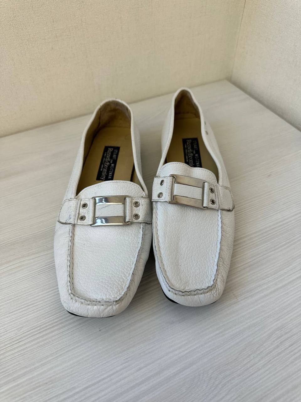 Russell & Bromley × Stuart Weitzman × Vintage Stuart Weitzman for Russell & Bromley Leather Loafers Buckle Size US 9.5 / IT 39.5 - 1 Thumbnail