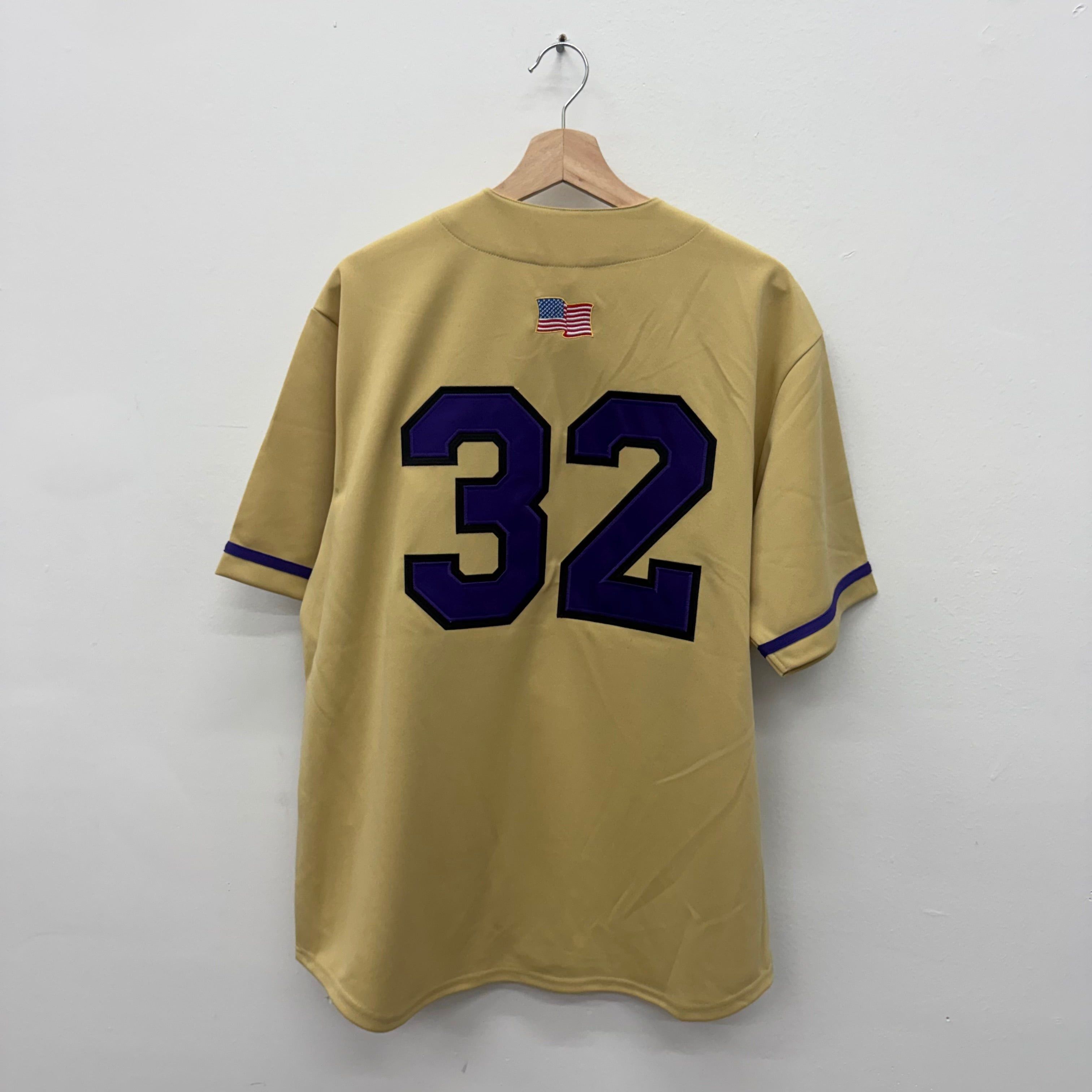 Supreme Supreme Swords Gold Purple Baseball Jersey - Size M Size US M / EU 48-50 / 2 - 2 Thumbnail