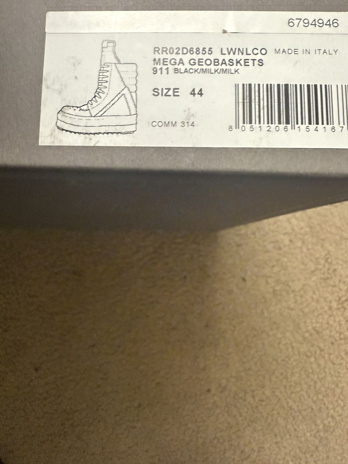 Rick Owens Rick Owens Porterville Mega Geobasket Size US 11 / EU 44 - 7 Thumbnail