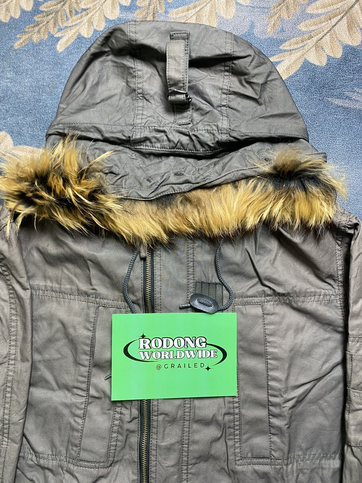 Vintage VINTAGE KATHARINE HAMNETT LONDON LONG COAT FUR HOODIE Size US L / EU 52-54 / 3 - 2 Thumbnail