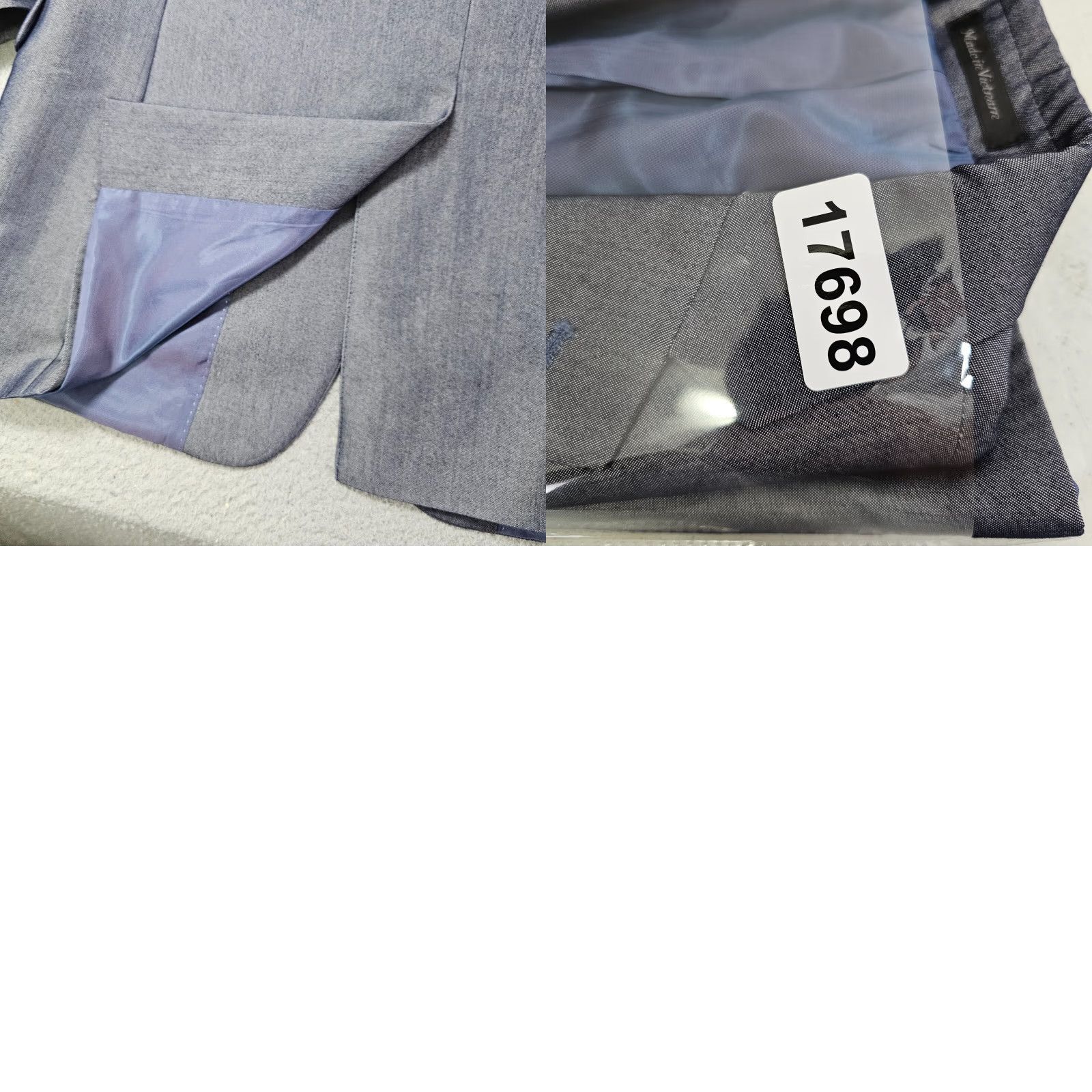 Ralph Lauren VINTAGE Lauren Ralph Lauren Sport Coat Blazer Jacket Mens 40R Indigo Sharkskin Sheen Blue Notch 2 Piece Three-Button 40 Regular Boys? Size 40R - 9 Thumbnail