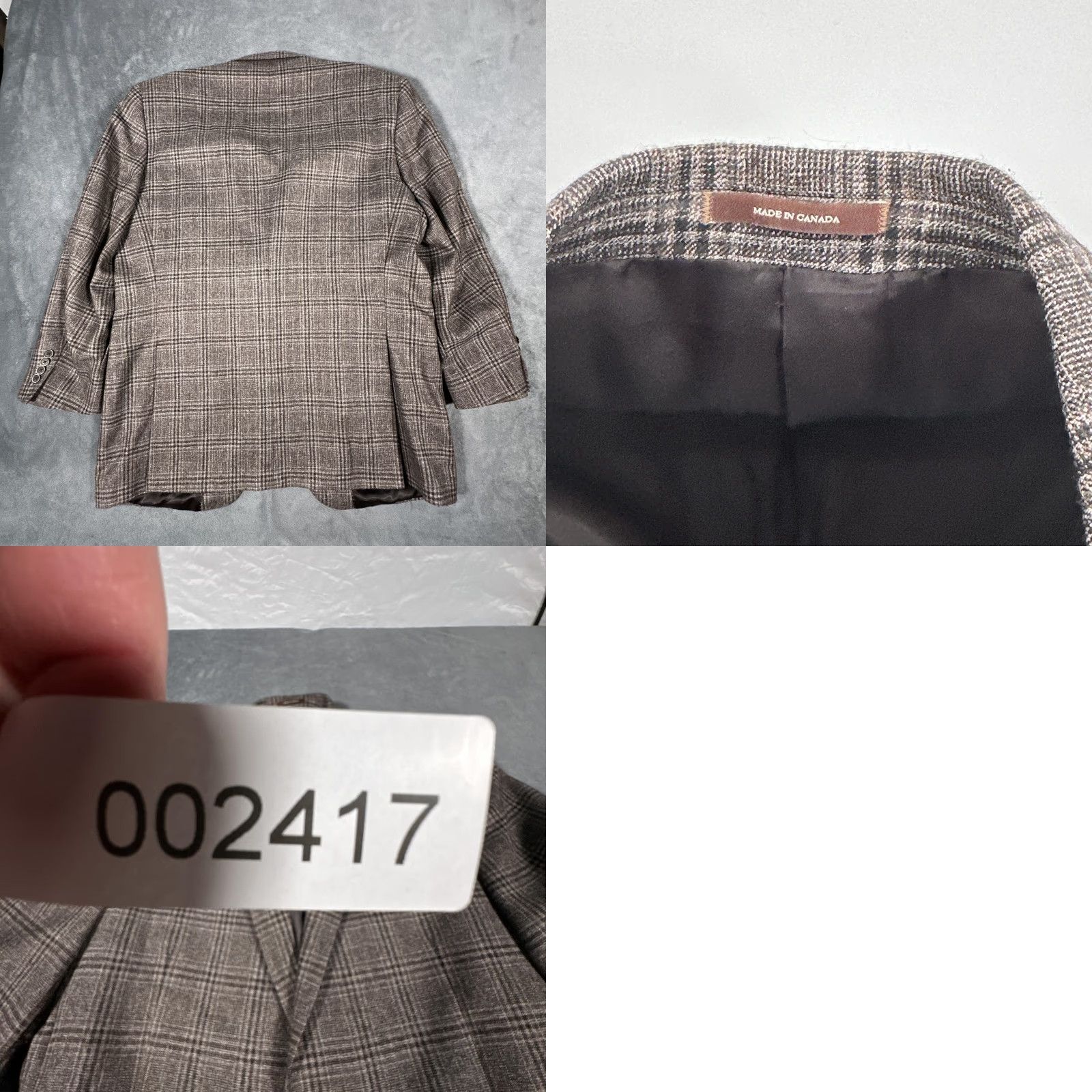 Peter Millar VINTAGE Peter Millar Blazer Mens 46 Gray Plaid Wool Tweed Sport Coat Jacket Canada Mens 46 Gray Plaid Tweed Wool Sport Coat Jacket Size 46R - 10 Thumbnail