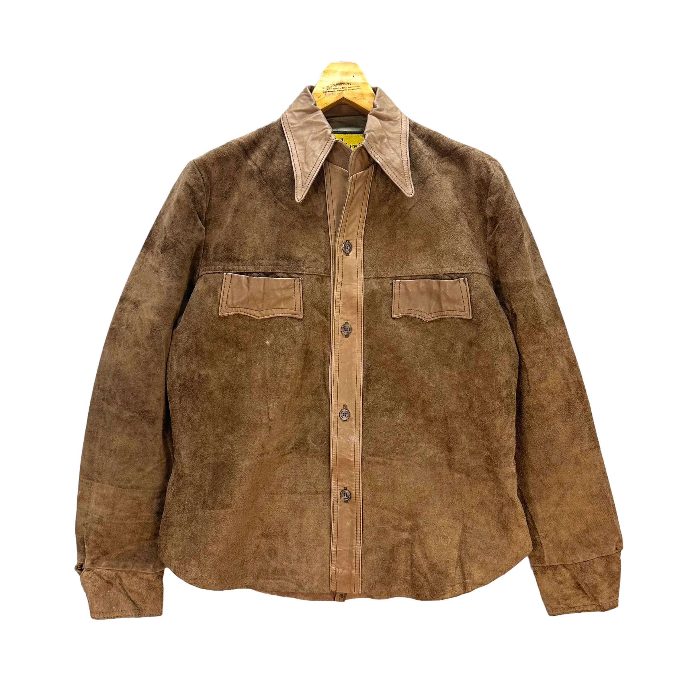 image of Robert Lewis Suede Leather Jacket 8588-016, Men's (Size Medium)