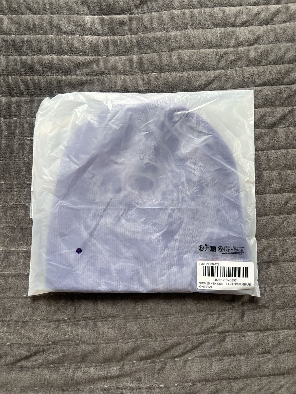 Palace Palace Smoked Nein Cuff Beanie Purple Size ONE SIZE - 1 Thumbnail