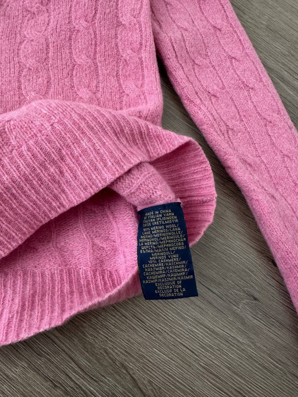 Polo Ralph Lauren × Vintage Vintage Polo Ralph Lauren Cable Knit Pink Sweater Size US XS / EU 42 / 0 - 8 Thumbnail