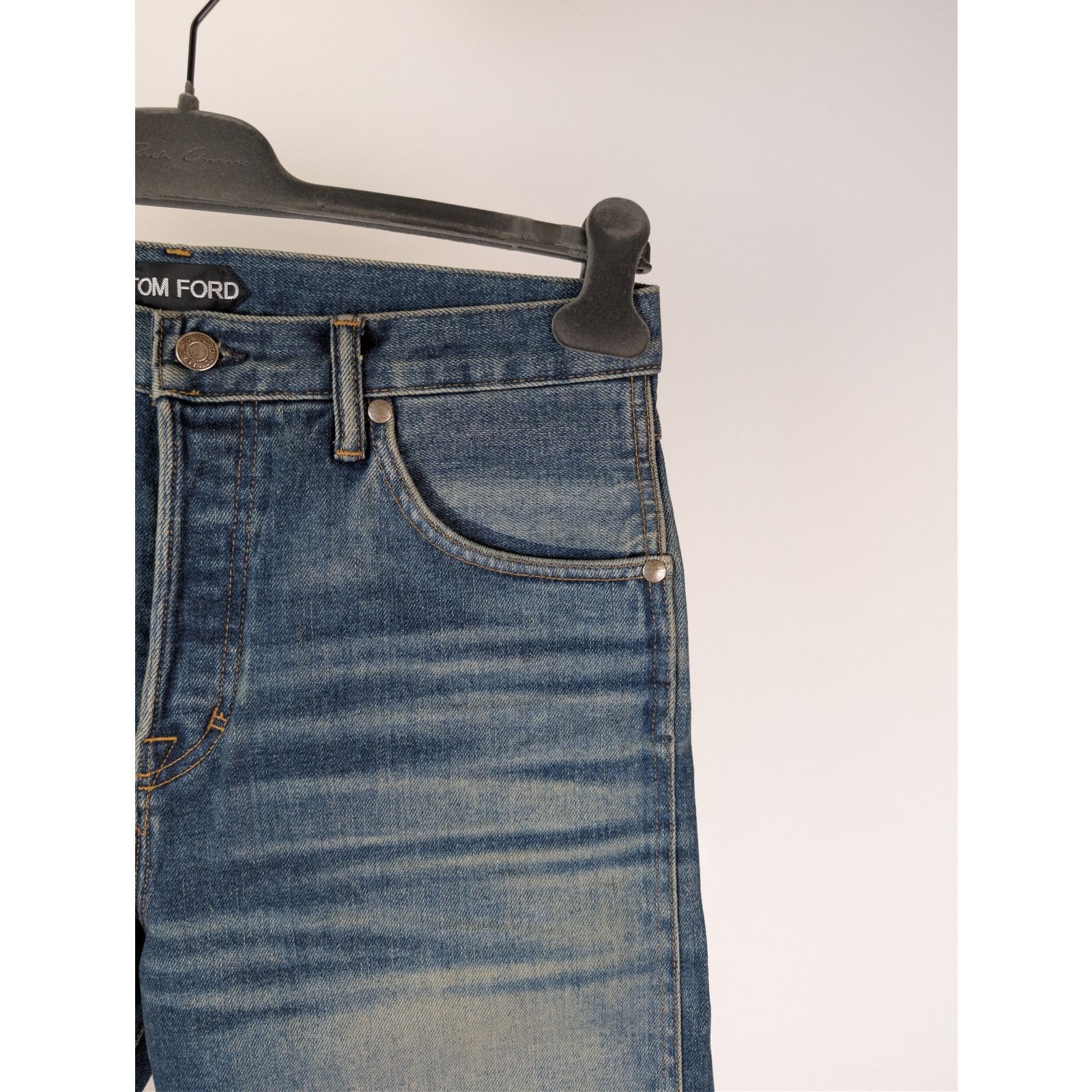Tom Ford o1rshd1 Tapered Fit Denim Jeans in Indigo Blue Size US 33 - 5 Thumbnail