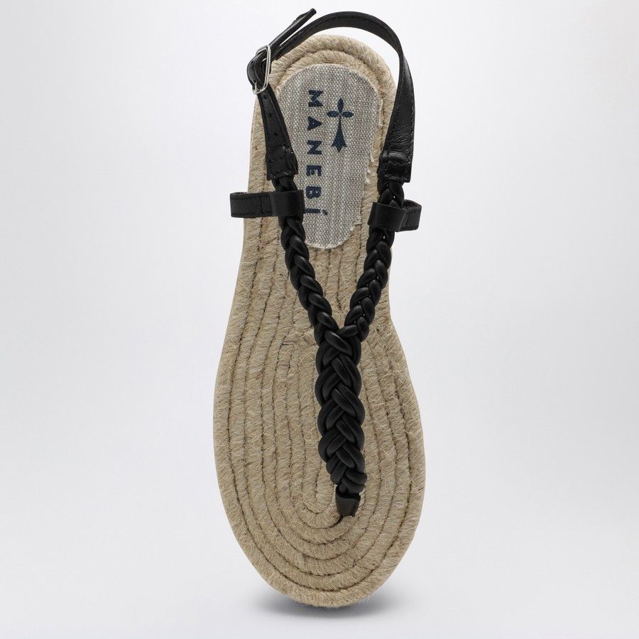 Manebi o1d2blof0824 Leather Canyon Sandal in Black Size US 7 / IT 37 - 3 Thumbnail