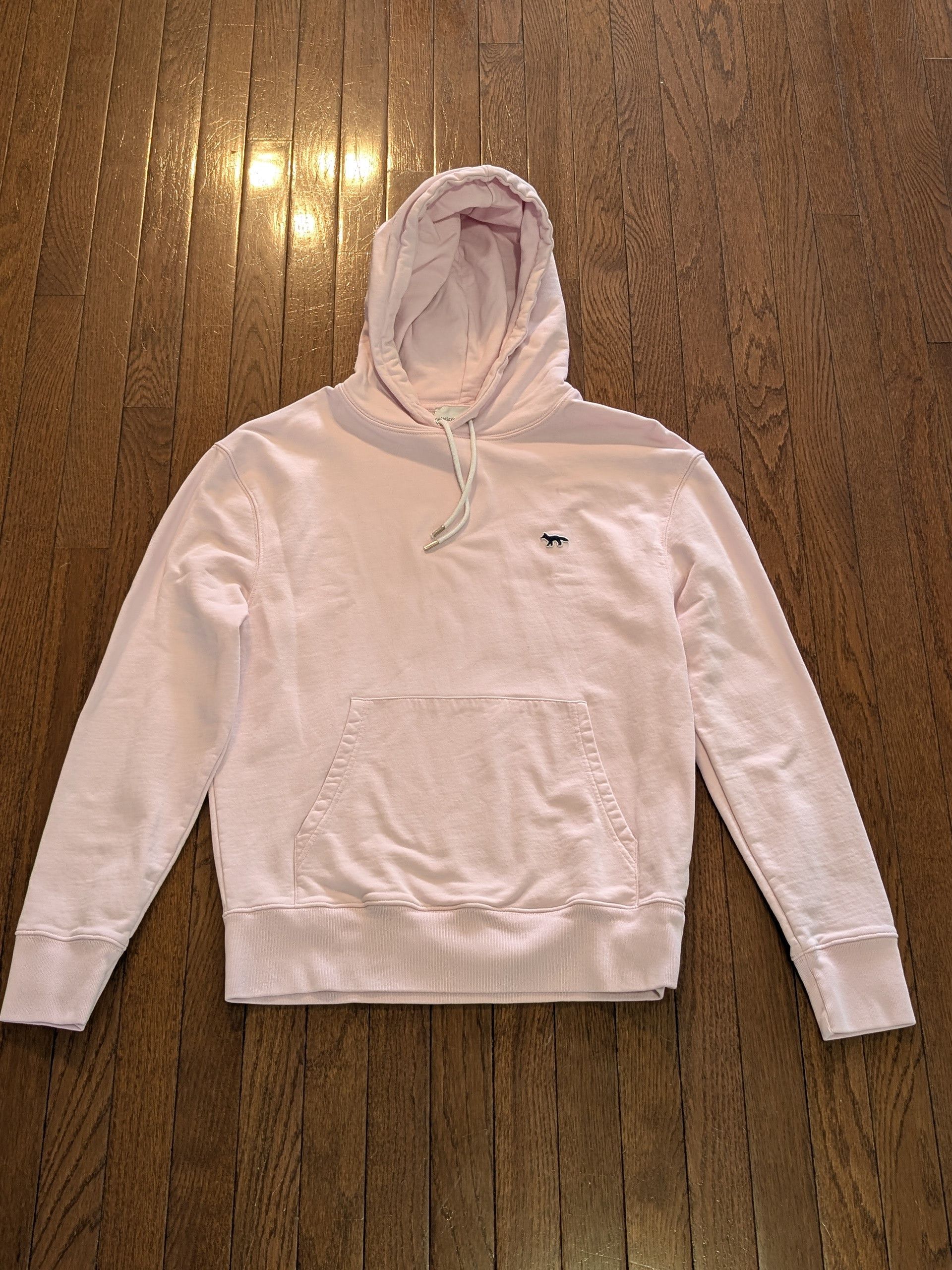 Maison Kitsune Maison Kitsune Pink Hoodie with Blue Fox Patch - Size L Size US L / EU 52-54 / 3 - 1 Thumbnail