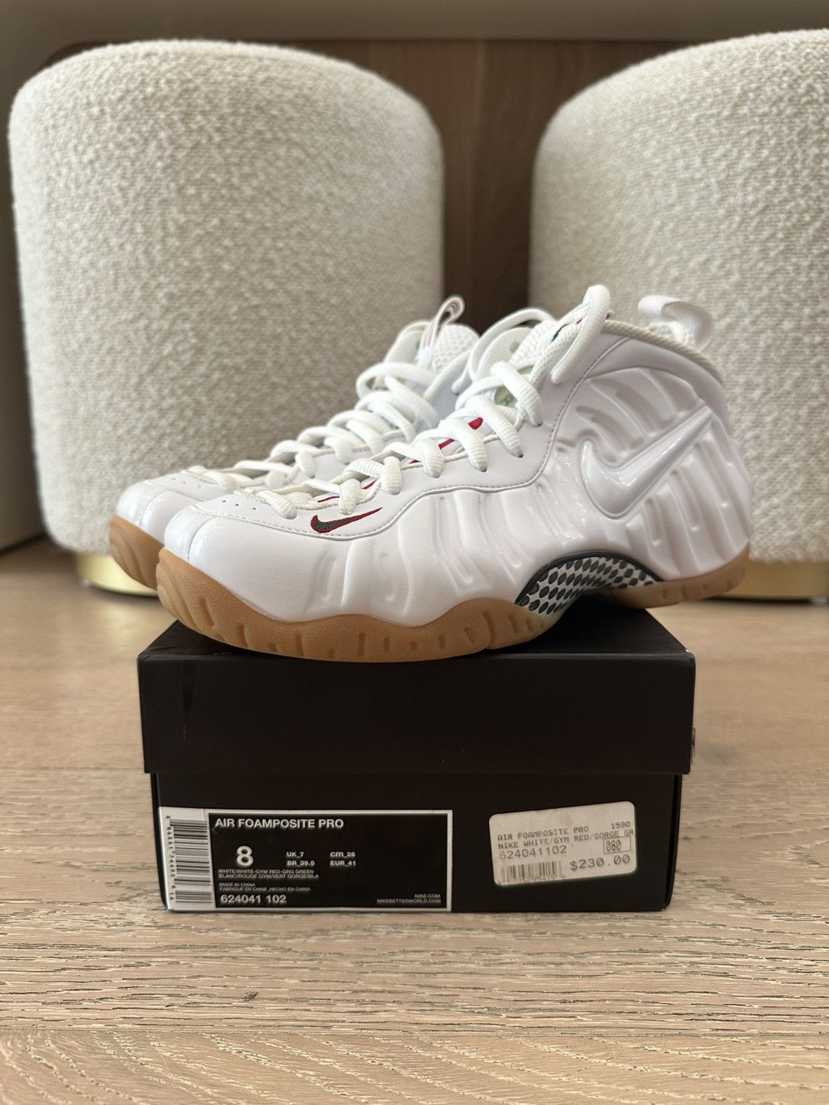 Nike Nike Air Foamposite Pro White Gucci Size US 8 / EU 41 - 1 Thumbnail