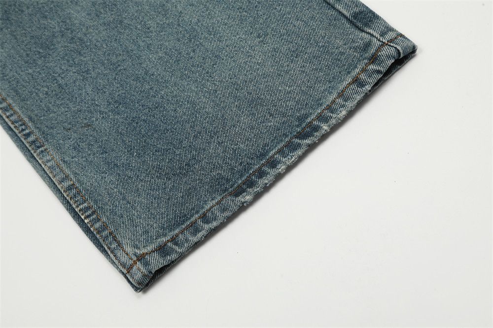 Vintage Men's hip-hop washed straight ink-splashed distressed jeans Size US 32 / EU 48 - 6 Thumbnail