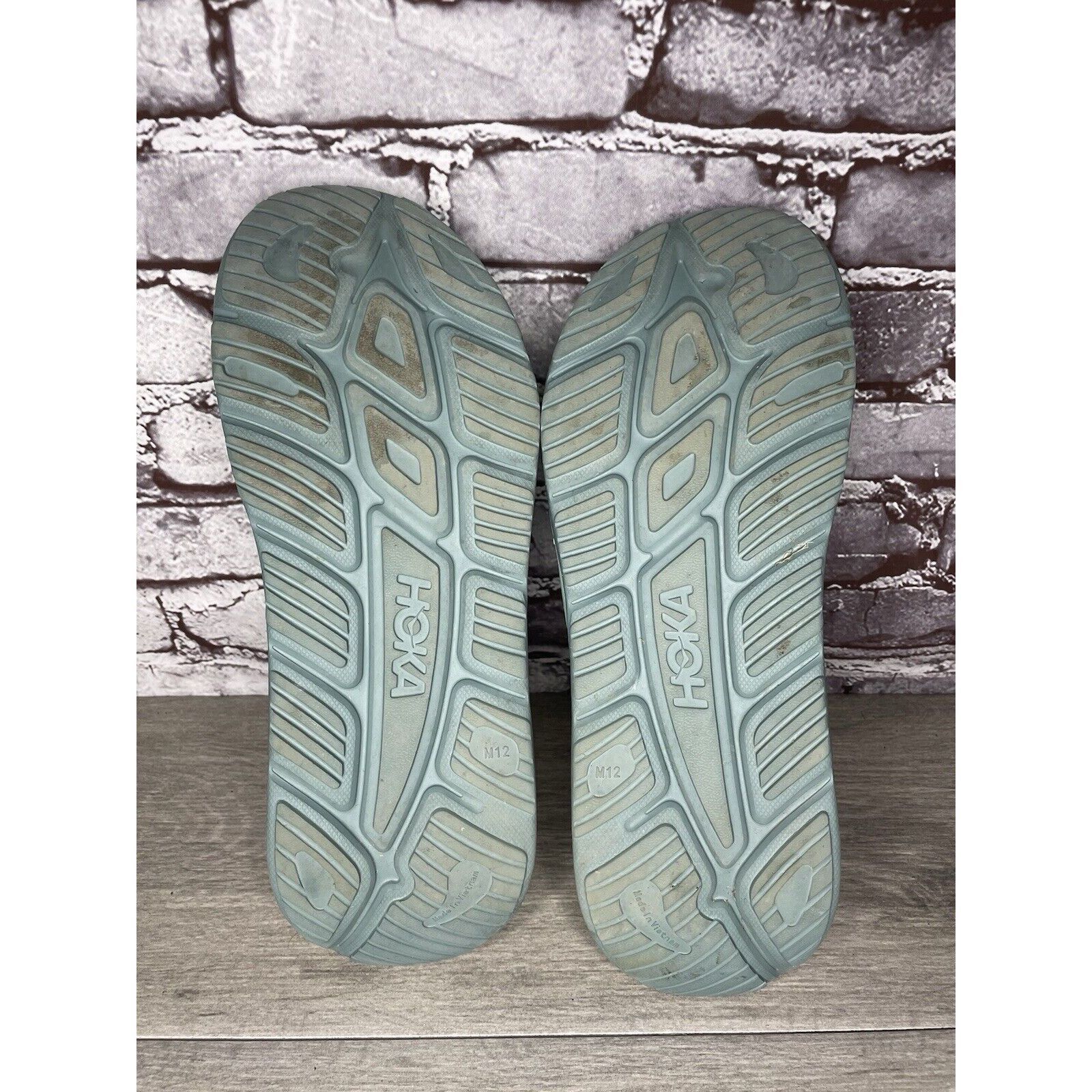 Hoka Hoka Ora Recovery Slides 3 Mist Green Trellis Slides Sandals Size US 12 / EU 45 - 15 Thumbnail