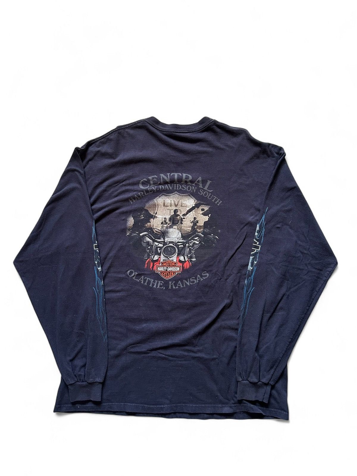 Harley Davidson Vintage Harley Davidson Long Sleeve Size US XXL / EU 58 / 5 - 2 Thumbnail