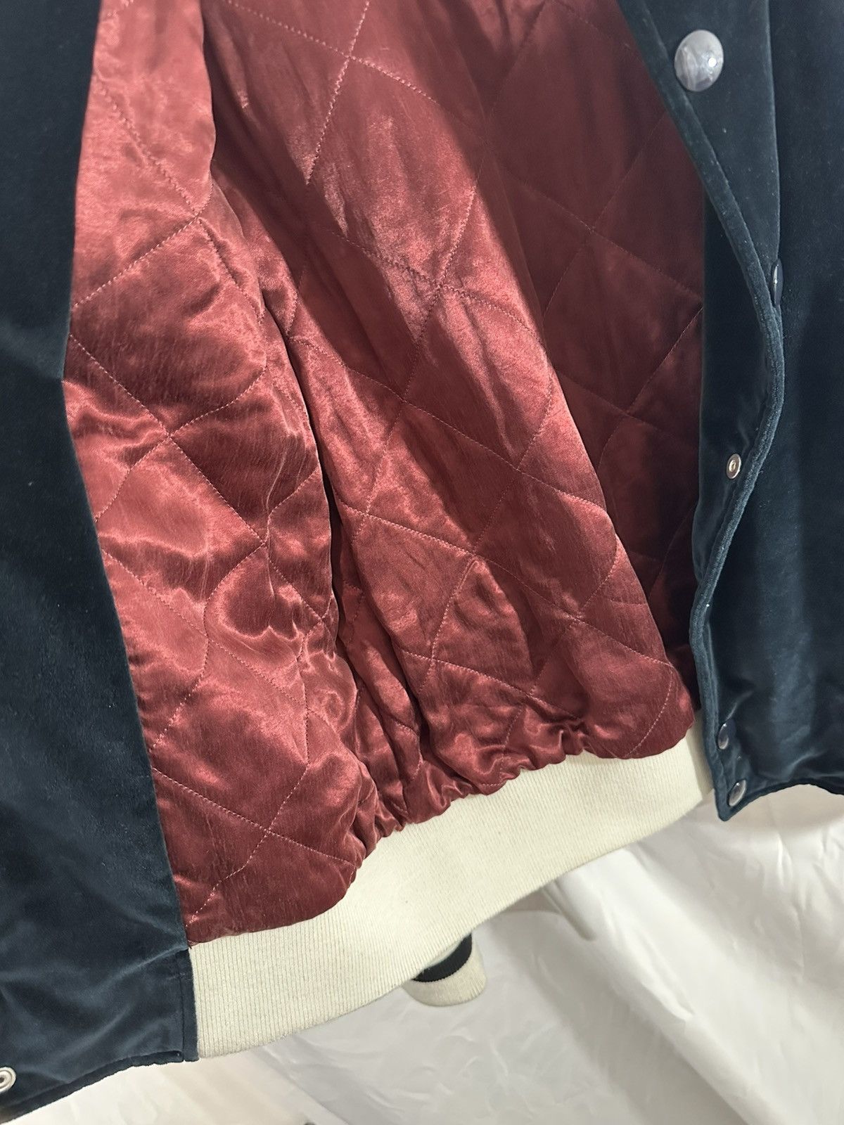 Palm Angels Palm Angels Blue Sunday Baseball Jacket Size US XL / EU 56 / 4 - 7 Thumbnail