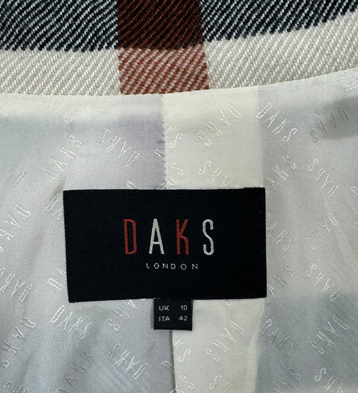 DAKS Daks London Plaid Wool-Cotton Cape Coat size UK10 IT42 Size M / US 6-8 / IT 42-44 - 12 Thumbnail