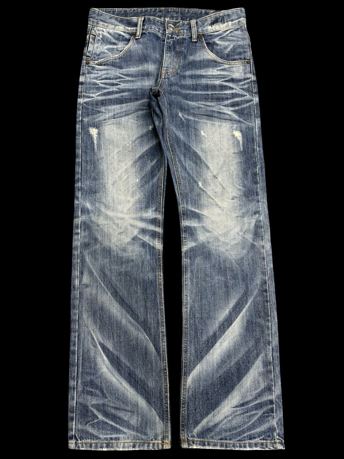 Japanese Brand 💥Sick Fades💥improves Distressed Heavy Art Fades Denim F534 Size US 33 - 1 Thumbnail