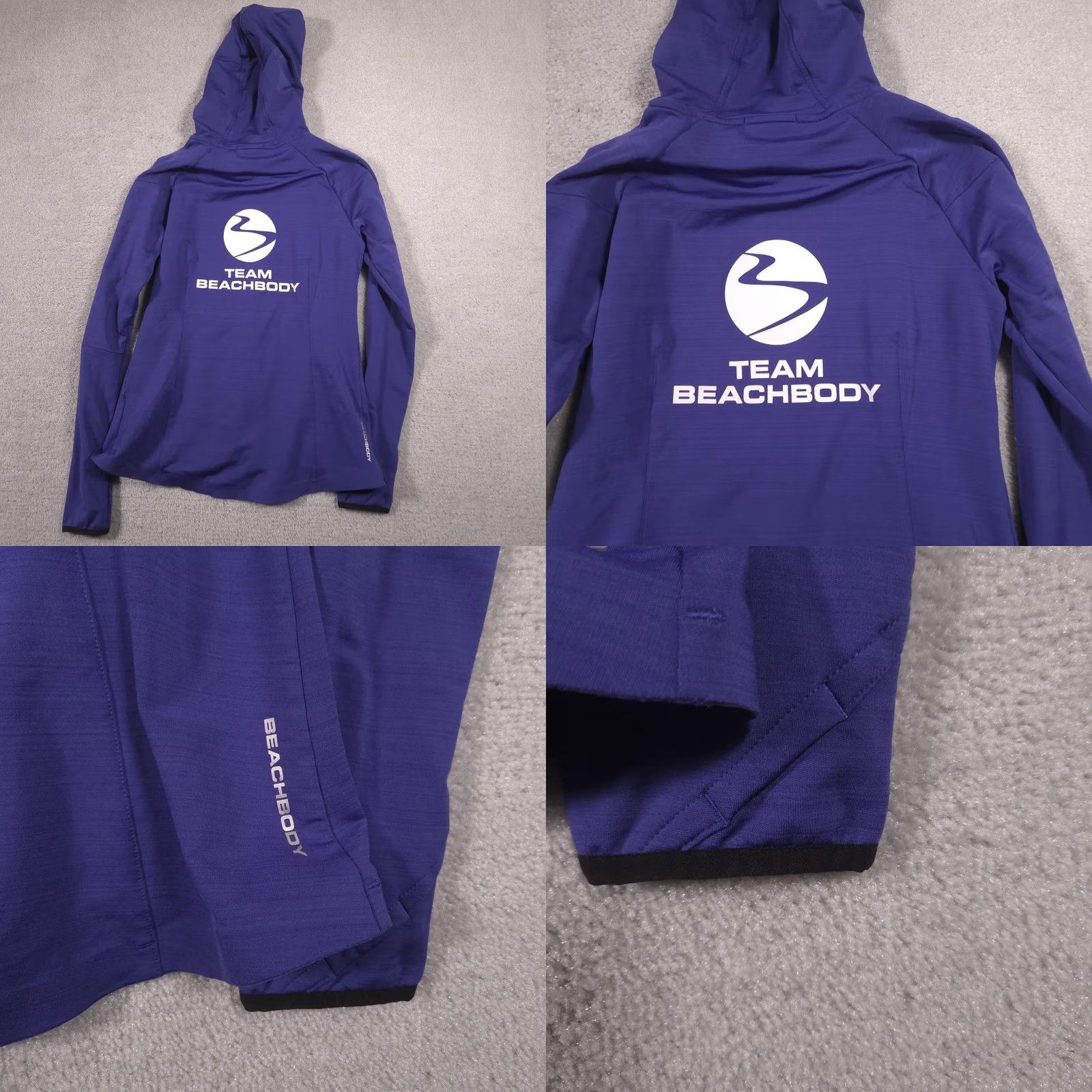 Coach VINTAGE Beachbody Jacket Womens Medium Purple Team Beachbody Coach Hooded Full Zip Size M / US 6-8 / IT 42-44 - 9 Thumbnail