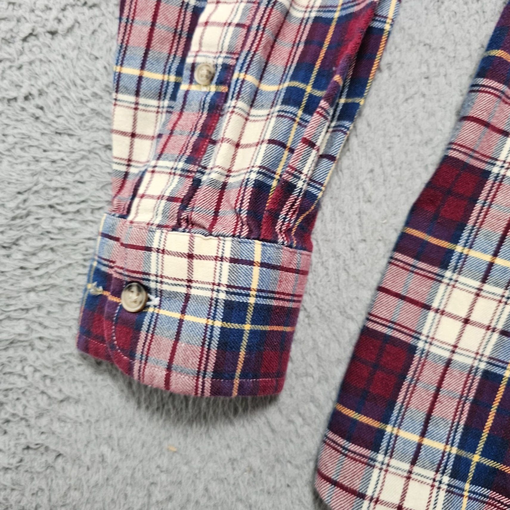 Charles Tyrwhitt Charles Tyrwhitt Shirt Mens Medium Red Check Brushed Twill Button Up Long Sleeve Size US M / EU 48-50 / 2 - 4 Thumbnail