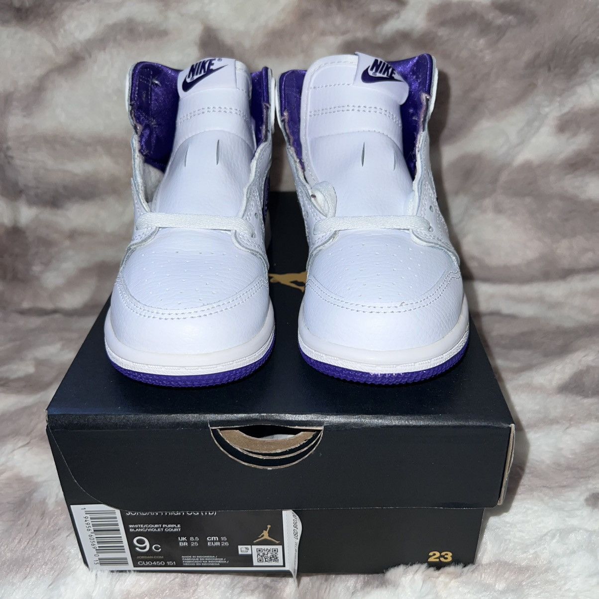 Jordan Brand JORDAN 1 RETRO HIGH COURT PURPLE (2021) (TD) Size US 9 / EU 42 - 3 Thumbnail