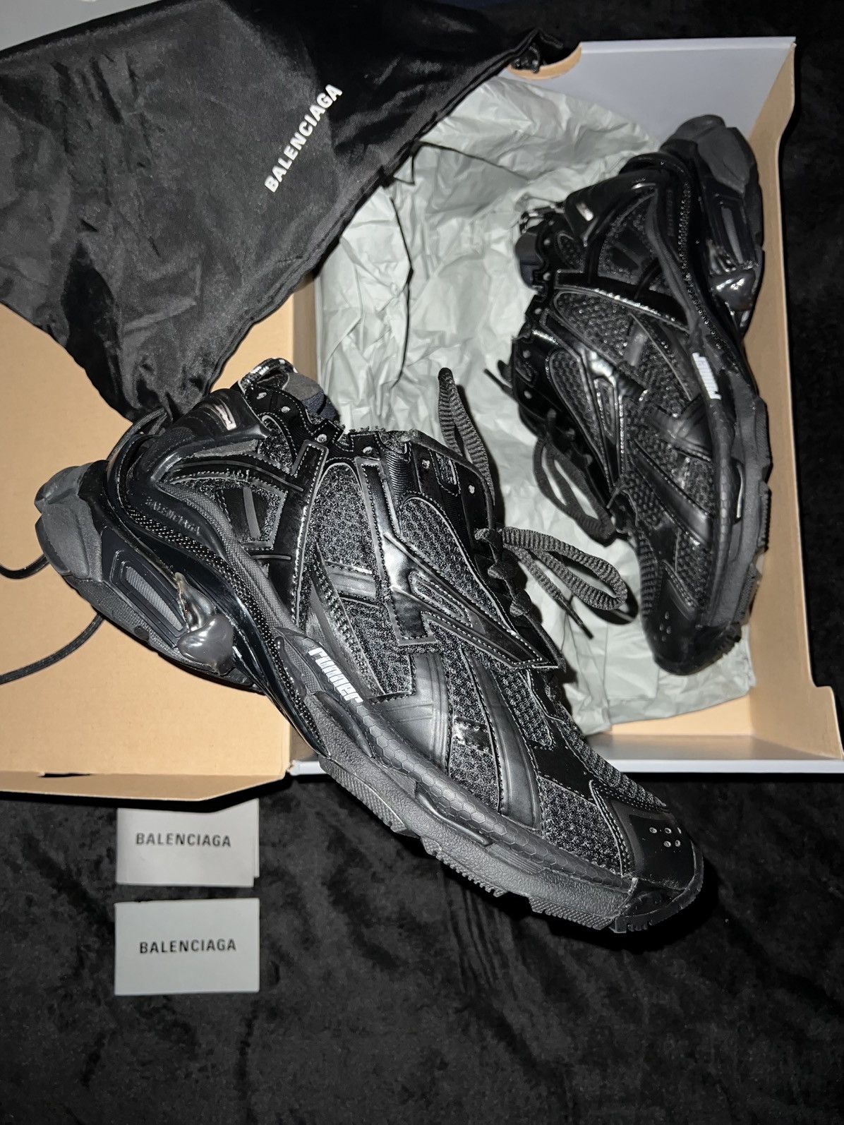 Balenciaga Balenciaga Runner “Triple Black” Made in Italy Size US 11 / EU 44 - 1 Thumbnail