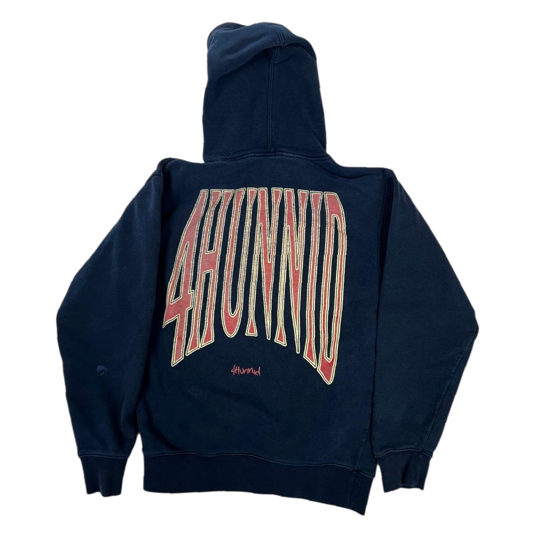 Vintage VINTAGE 4 Hunnid Hoodie Sweatshirt Size M Small Red Blue YG Rapper Hip Hop 90s Classic Retro Music Pullover Men Mens Sweatshirt Stain Tear Size US M / EU 48-50 / 2 - 2 Thumbnail