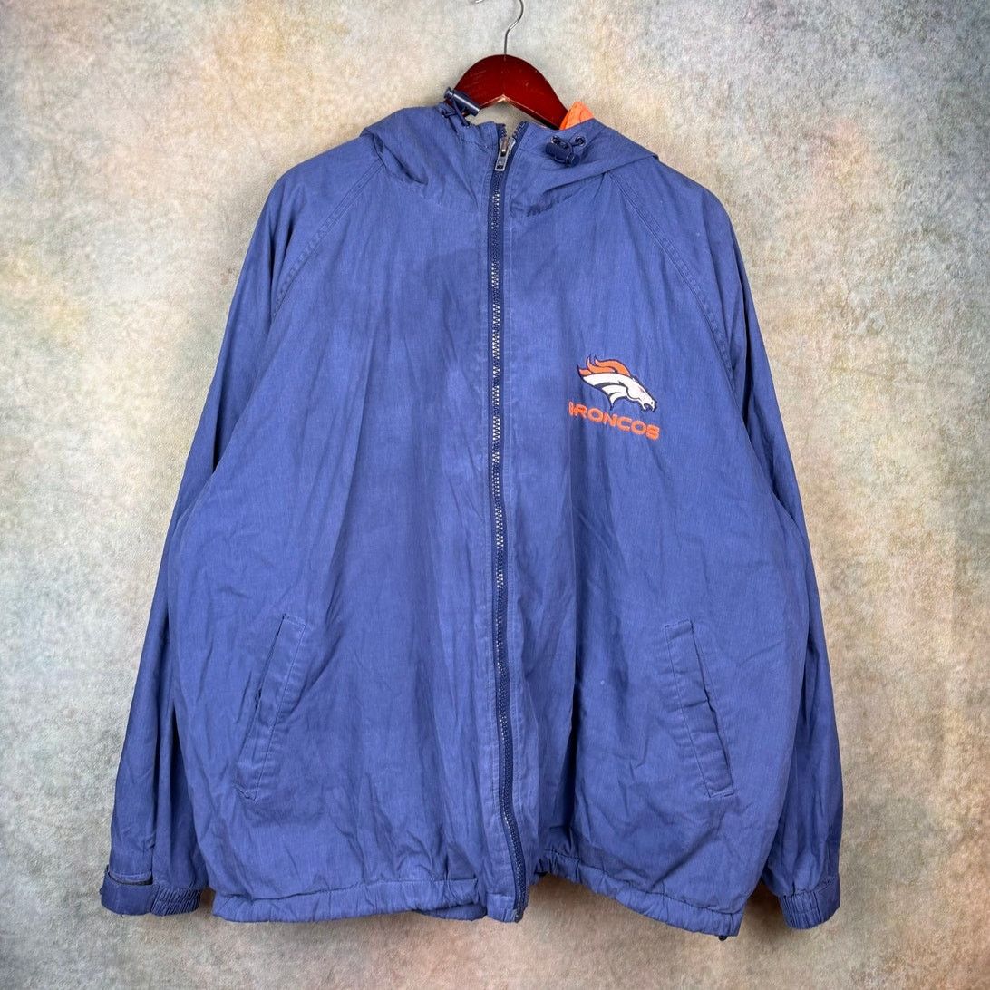 NFL × Pro Player × Vintage VTG 90s NFL Denver Broncos Jacket Mens Sz XXL Blue Size US XXL / EU 58 / 5 - 1 Thumbnail