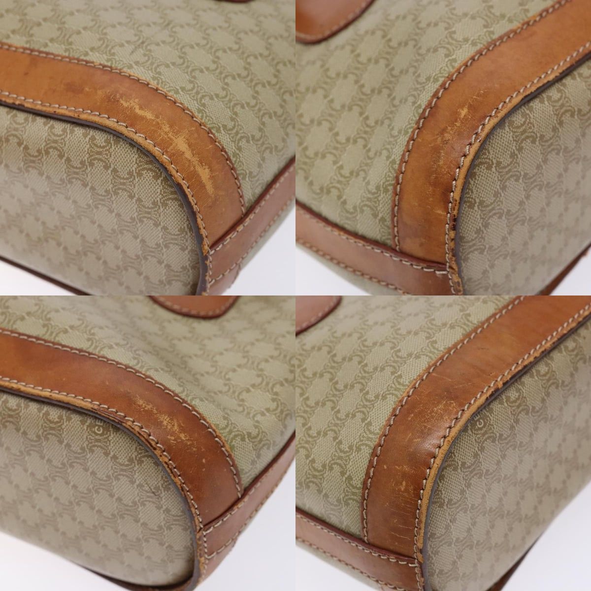 Celine CELINE Macadam Canvas Tote Bag Beige Gold Size ONE SIZE - 10 Thumbnail