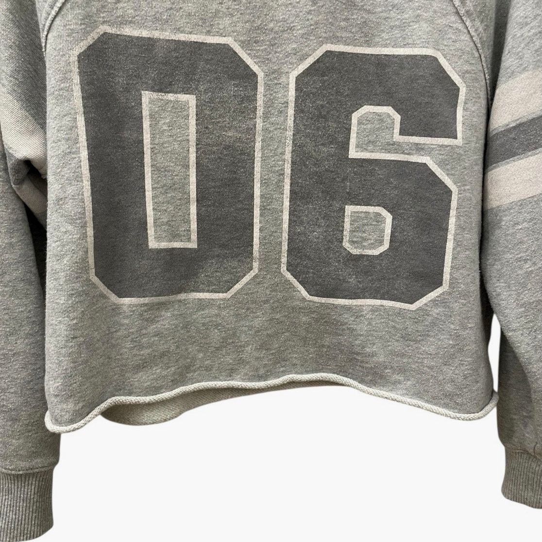 Other Aerie Grey 06 Graphic Striped Sleeves Crewneck Sweatshirt Size S / US 4 / IT 40 - 5 Thumbnail
