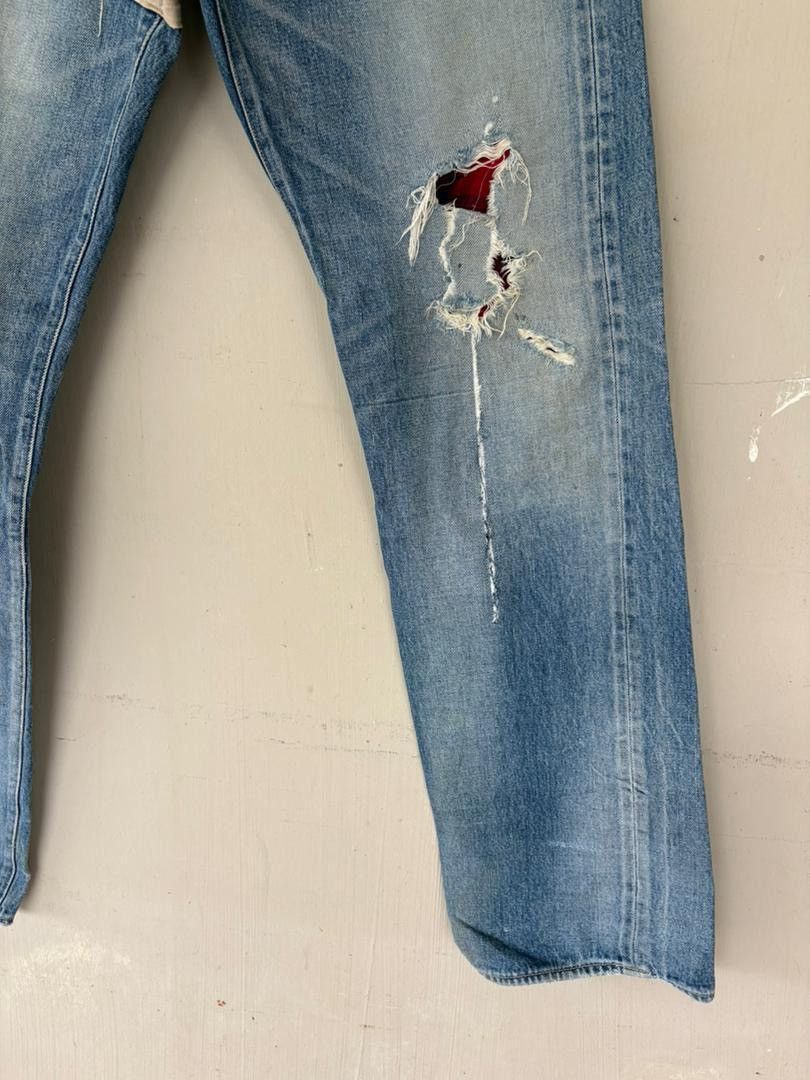 Japanese Brand VTG KuroDenim Selvedge Distressed Rare Selvedge Japan Denim Size US 34 / EU 50 - 5 Thumbnail