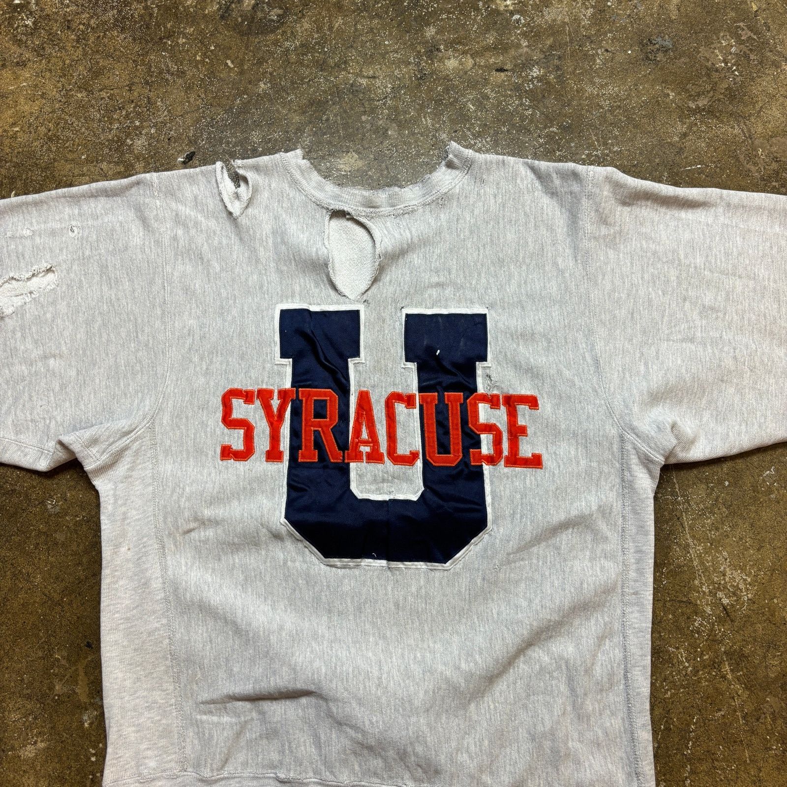 Champion × Vintage Vintage 90s Champion Reverse Weave Syracuse Sweatshirt XL Size US XL / EU 56 / 4 - 2 Thumbnail