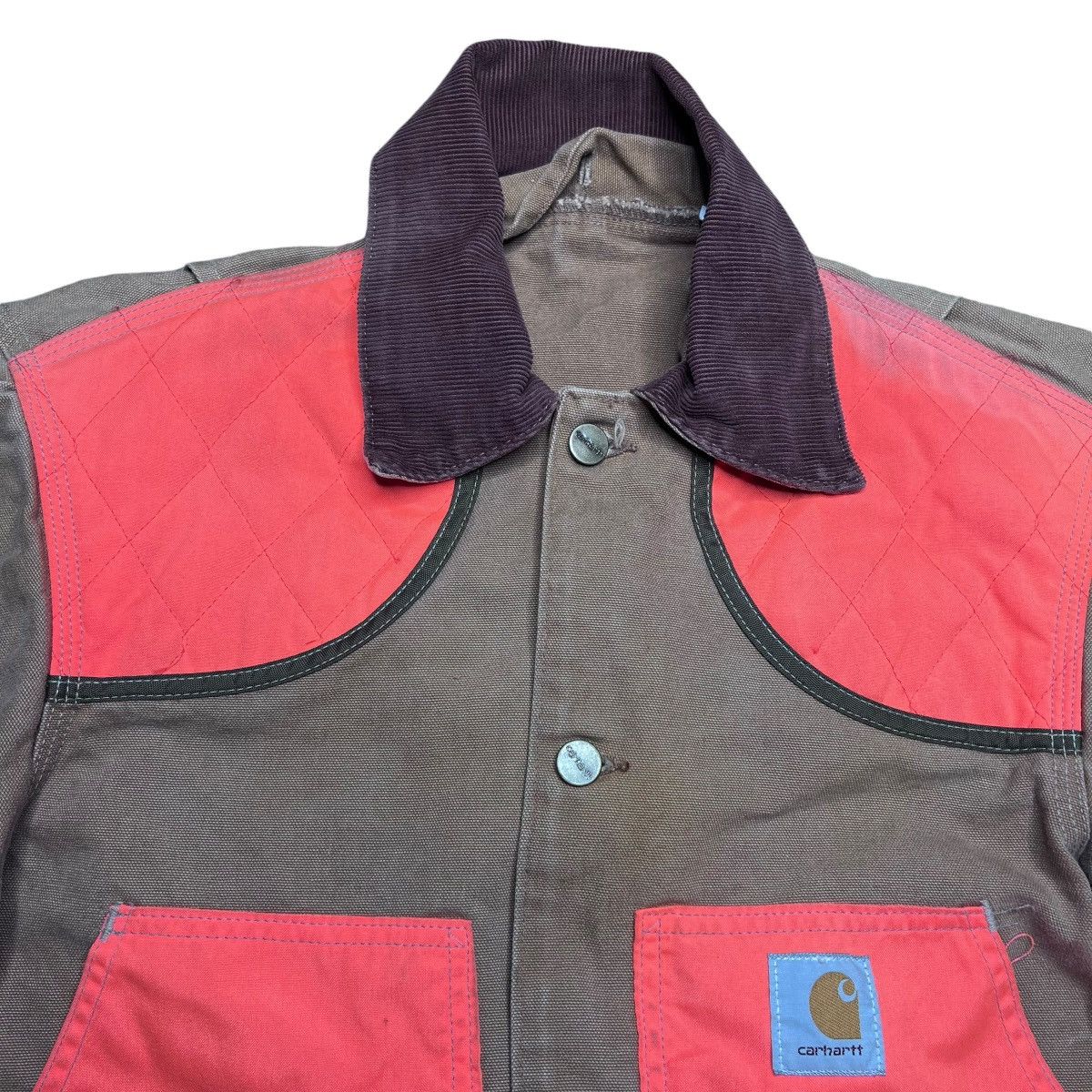 Carhartt × Vintage Vintage 1990s Carhartt Orange Duck Hunting Chore Jacket Size US M / EU 48-50 / 2 - 8 Thumbnail