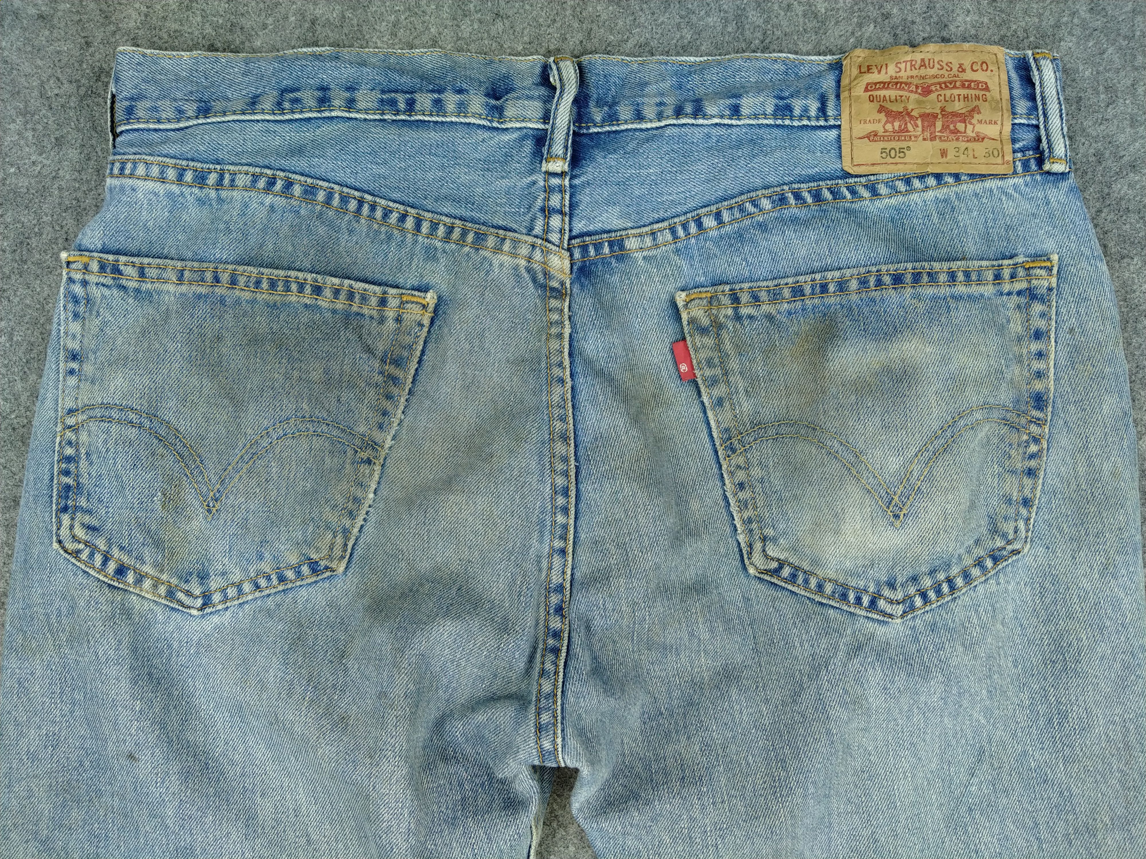 Levi's Dirty Blue Vintage Levi's 550 Straight Fit Denim 36x30 JN430 Size US 36 / EU 52 - 4 Thumbnail