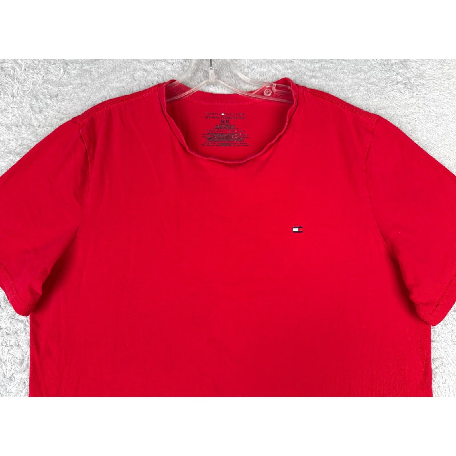 Tommy Hilfiger Tommy Hilfiger Shirt Mens Medium Red Short Sleeve Crew Neck Cotton Logo Outdoor Size US M / EU 48-50 / 2 - 4 Thumbnail