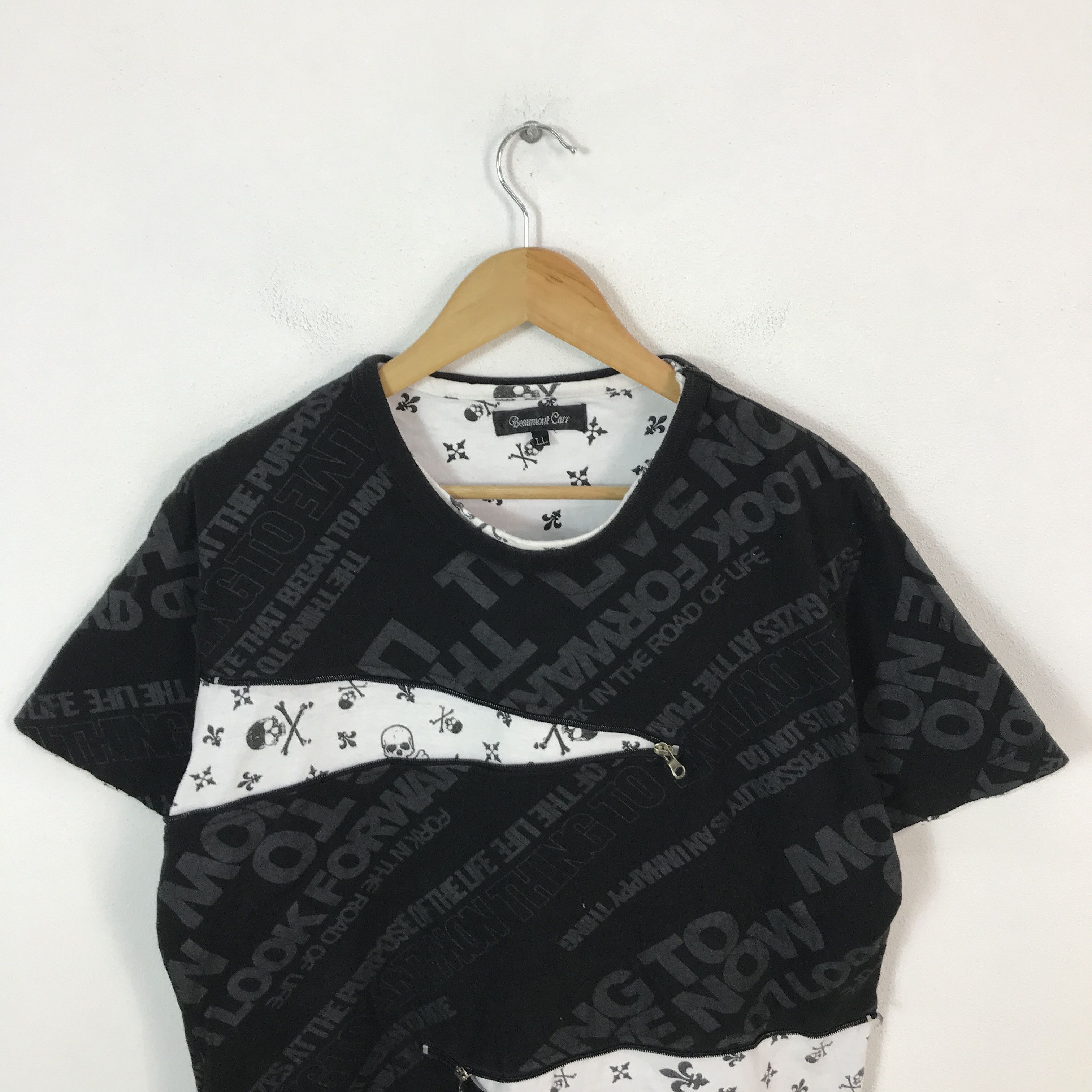 Japanese Brand Vtg Gothic Punk beaumont carr zipper t-shirt Size US L / EU 52-54 / 3 - 2 Thumbnail