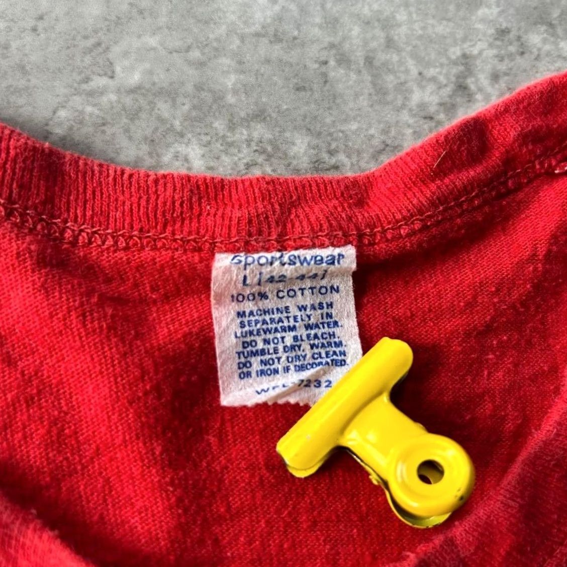 Russell Athletic VINTAGE Russell Athletic Sportswear Red Graphic Message T-Shirt L Made in USA 70s 80s Size US L / EU 52-54 / 3 - 4 Thumbnail