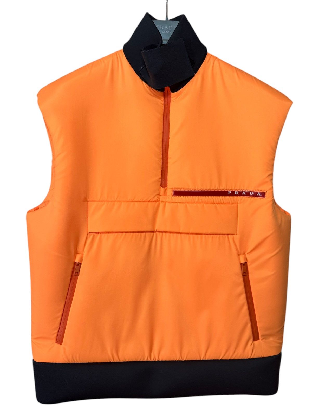 Prada Prada Women’s Orange Puffer Vest – Size IT 38 Fits L/XL Size US S / EU 44-46 / 1 - 1 Thumbnail