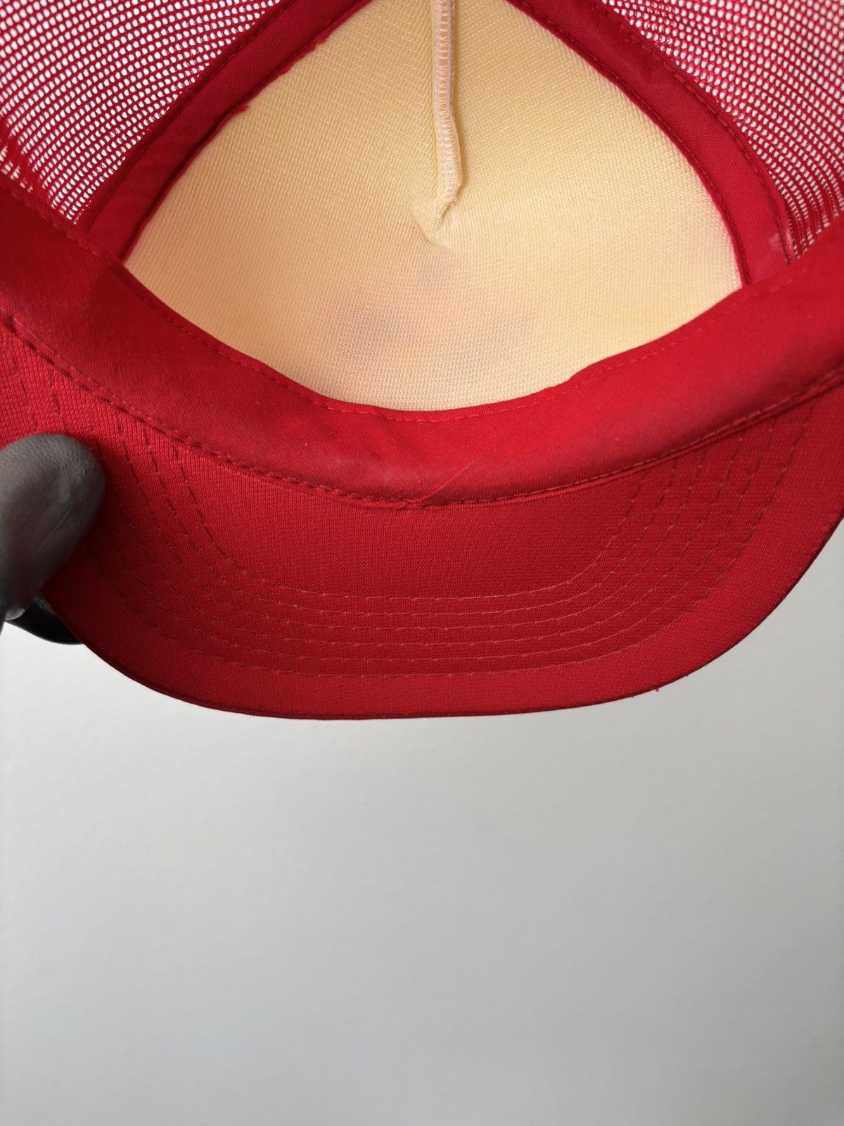 Vintage Vintage Red & White Trucker Hat Size ONE SIZE - 4 Thumbnail