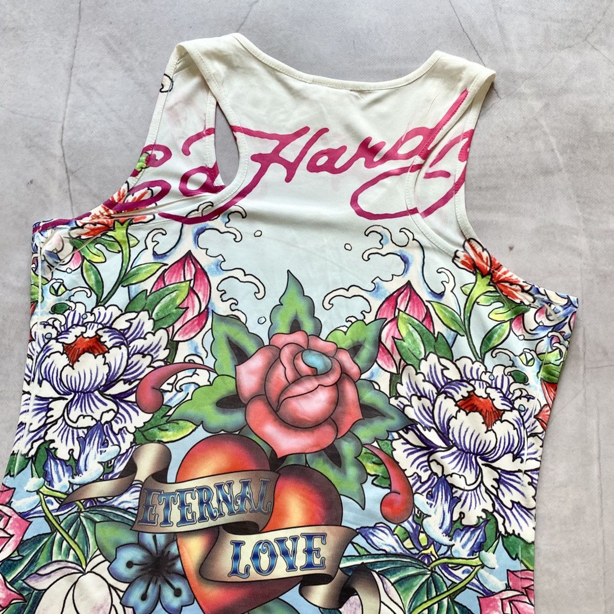 Ed Hardy Y2K Ed Hardy Tank Top Rhinestones Hysteric Glamour Vibe Size L / US 10 / IT 46 - 7 Thumbnail