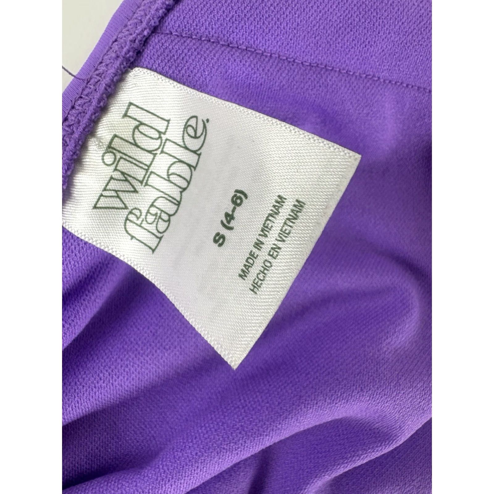 Vintage VINTAGE not applicable; just rearrange: Wild Fable Bikini Top Womens Size S Purple Halter Triangle String Solid Swim Top Size S / US 4 / IT 40 - 3 Thumbnail