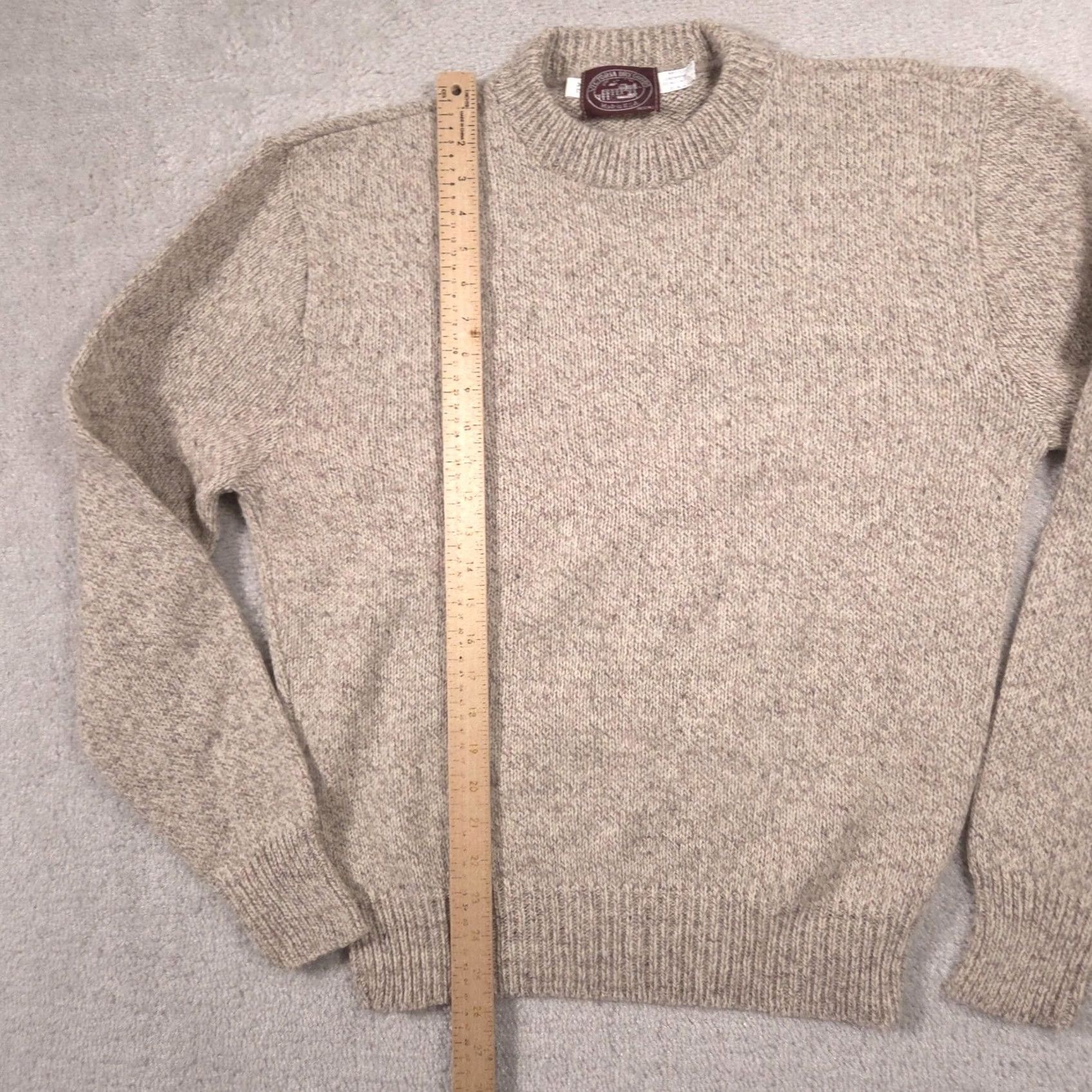 Vintage Victoria Dry Goods Sweater Mens XL Beige Wool Crewneck Knit Pullover Made USA Size US XL / EU 56 / 4 - 6 Thumbnail