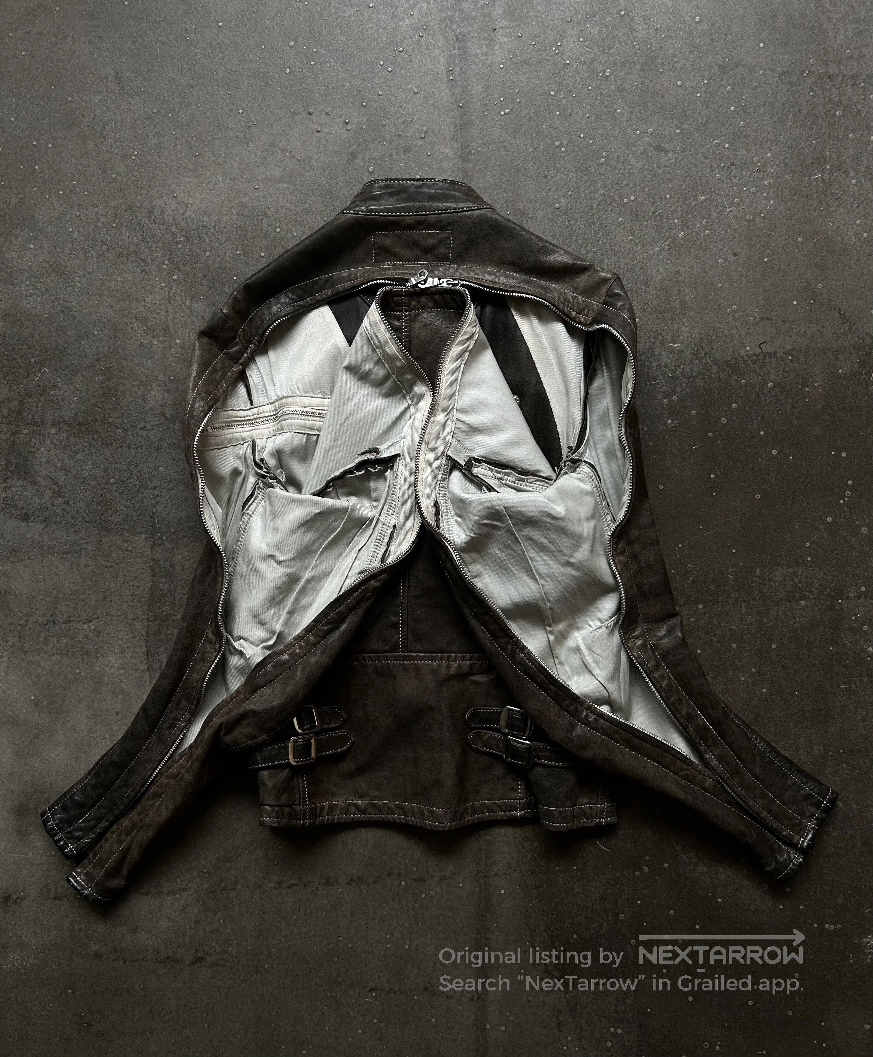 Nozomi Ishiguro unique zipper leather jacket by nozomi ishiguro. Size US M / EU 48-50 / 2 - 8 Thumbnail