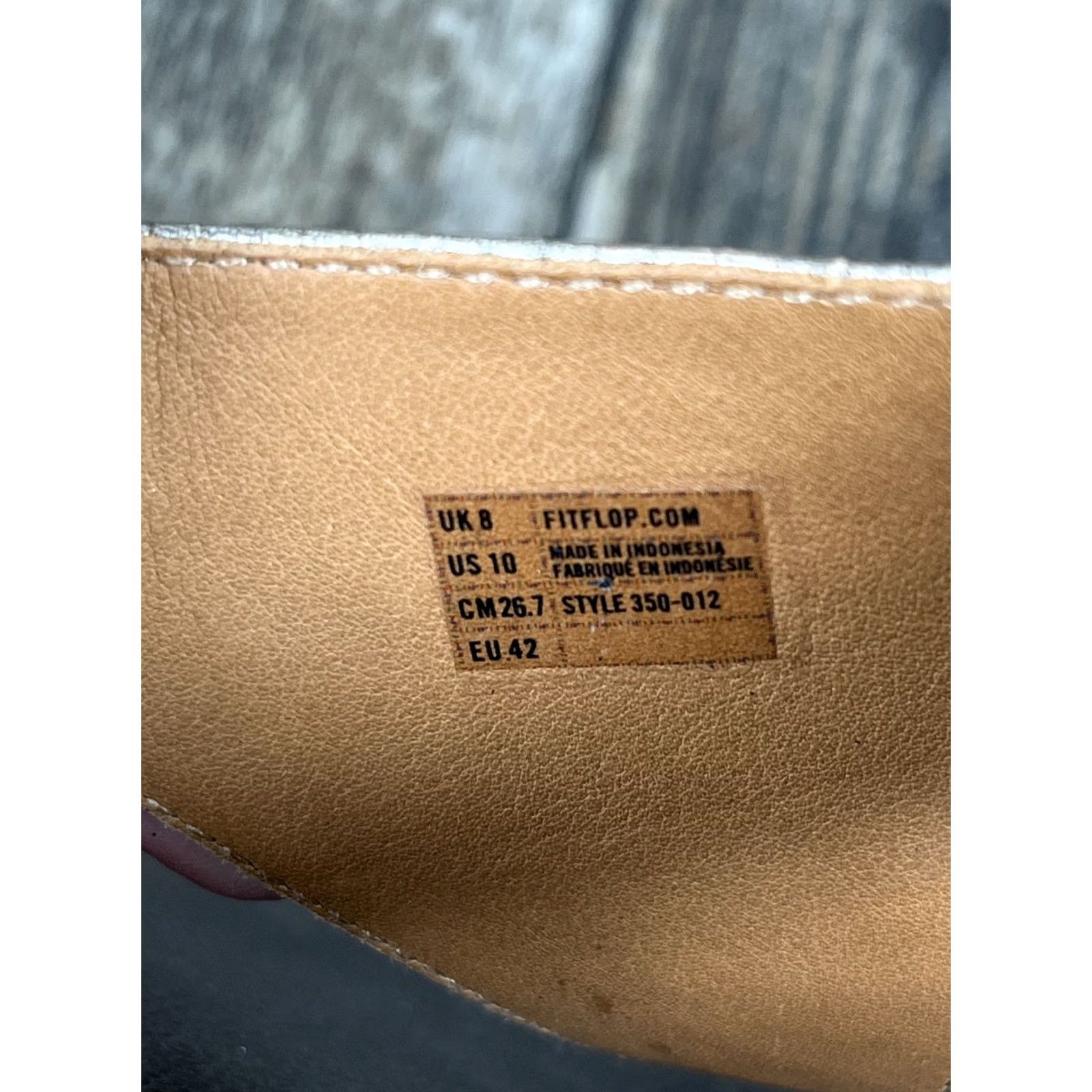 Vintage FitFlop Lulu Sandals Womens 10 Brown Leather Flip Flop Sandal Slip On Wedge Breathable Comfort Travel Shoes Size US 10 / IT 40 - 4 Thumbnail