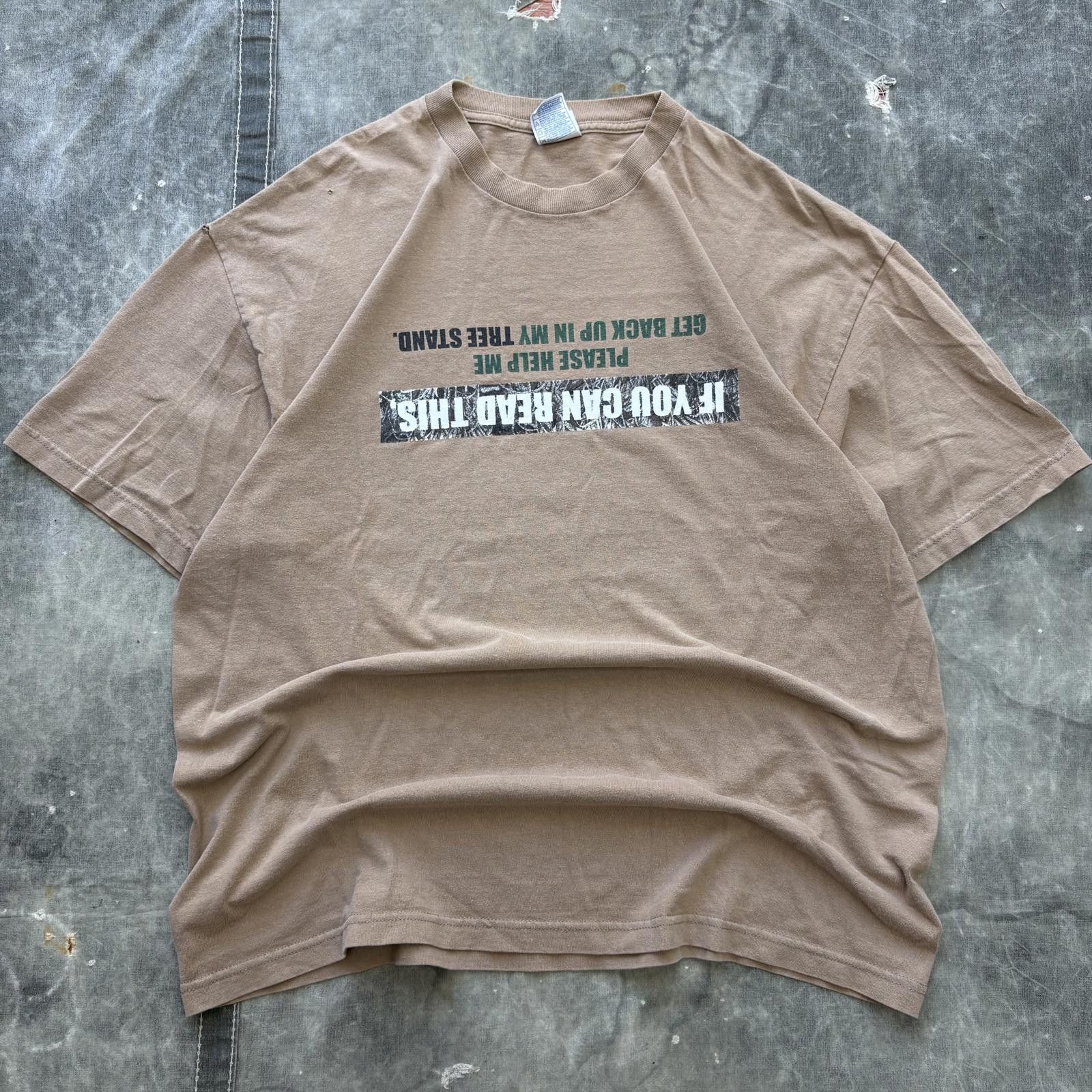 Vintage Vintage Y2K Upside Down Tree Stand Funny Deer Hunting Shirt Size US XL / EU 56 / 4 - 1 Thumbnail