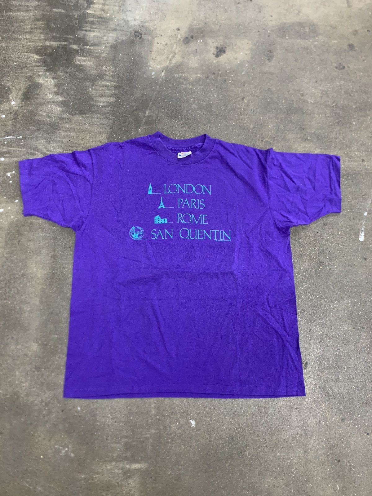 Vintage Vintage Paris London Rome Tee Size US XL / EU 56 / 4 - 1 Thumbnail