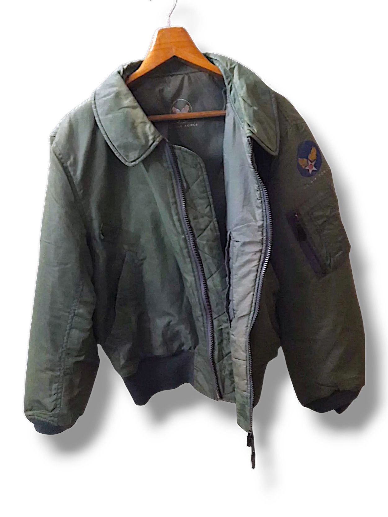 Vintage Vintage 80s Air force Fly Bomber Jacket Talon Zipper Size US M / EU 48-50 / 2 - 5 Thumbnail
