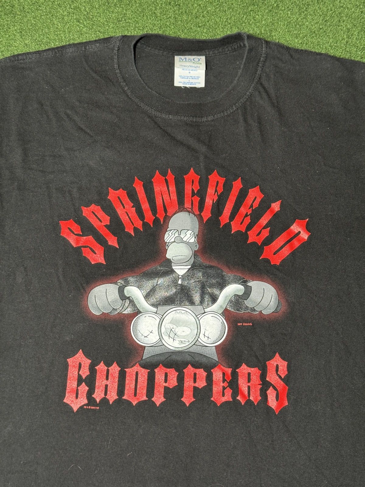 The Simpsons × Vintage Y2K The Simpsons Springfield Choppers Homer Biker T Shirt Size US L / EU 52-54 / 3 - 2 Thumbnail